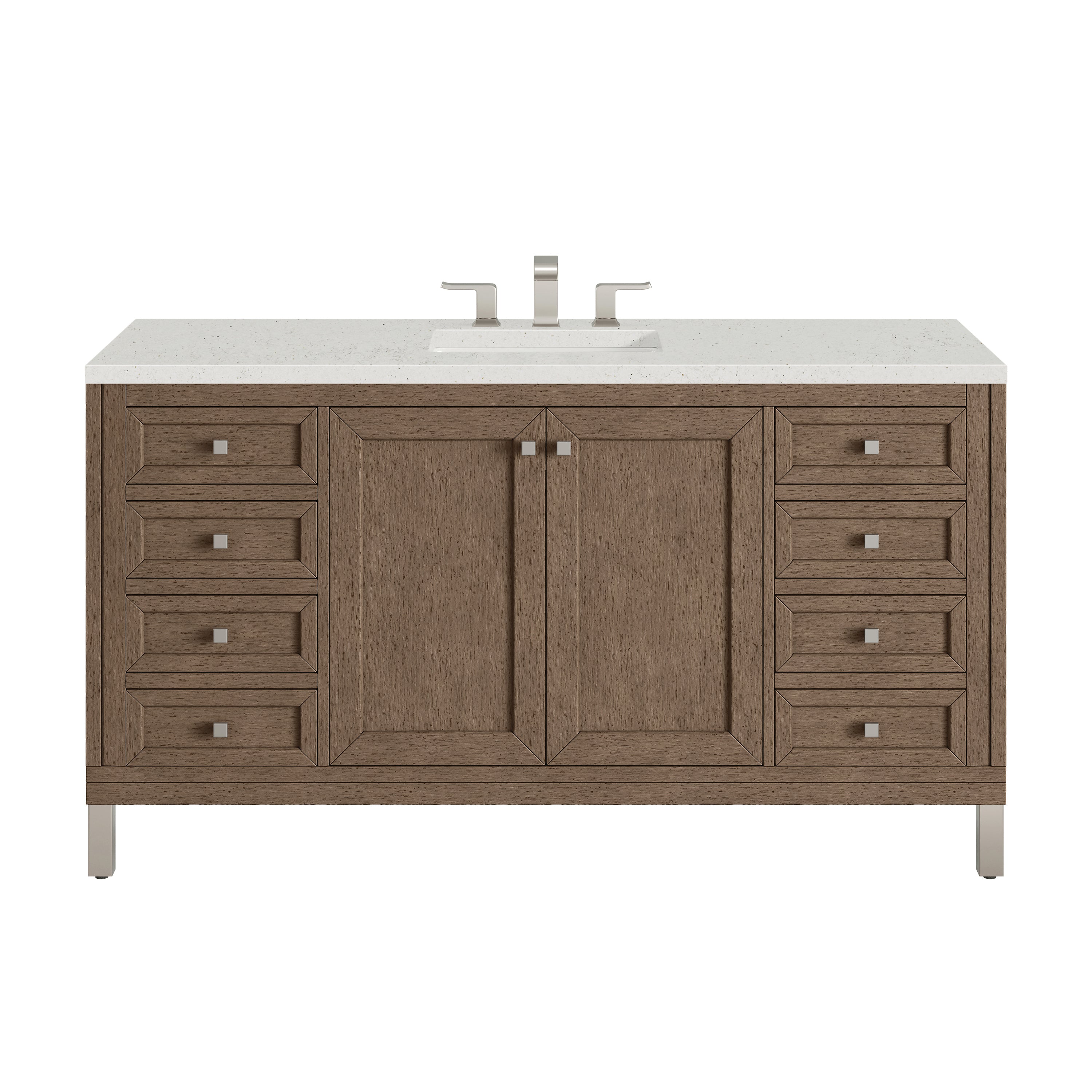 James Martin Vanities Chicago 60" Single Vanity - Whitewashed Walnut