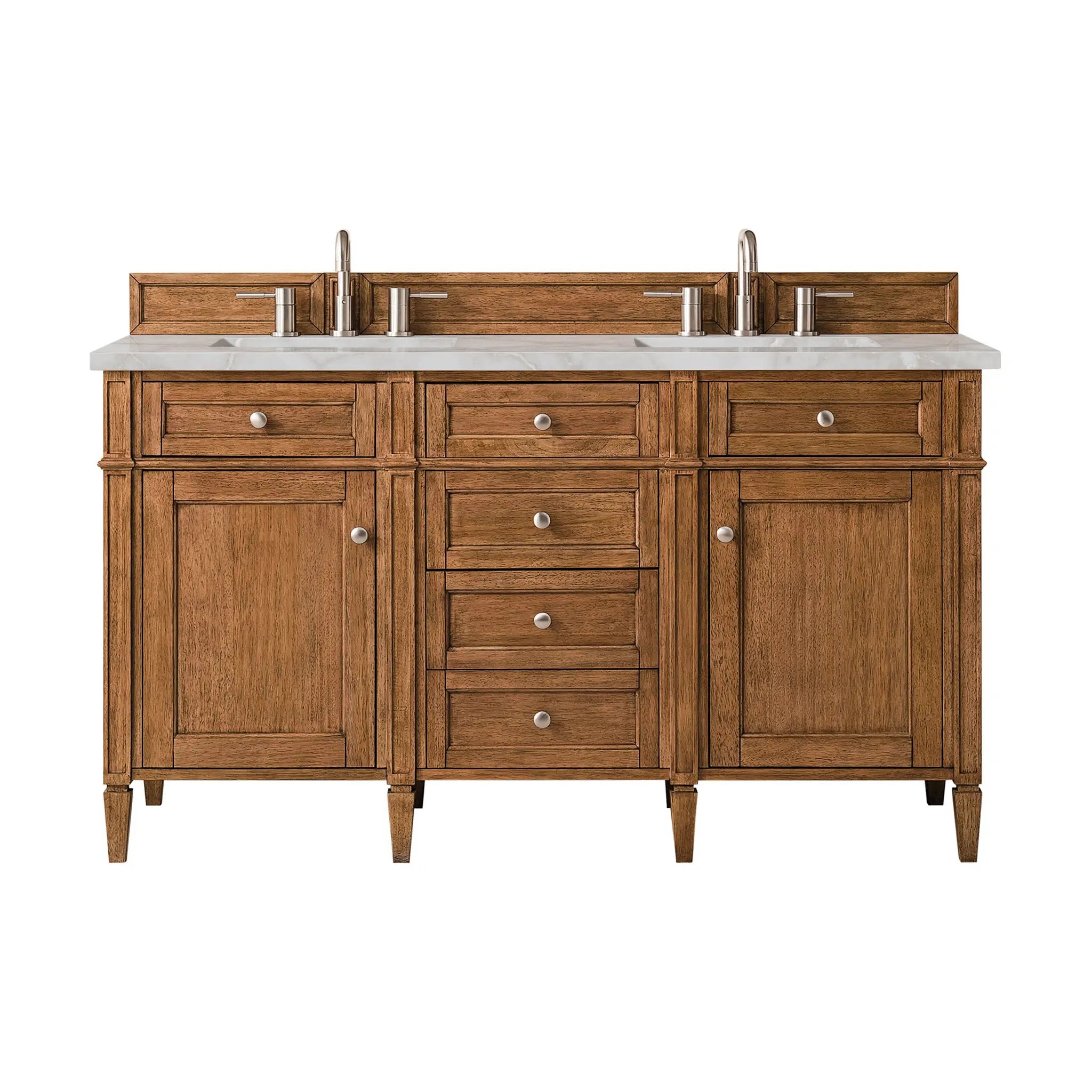 James Martin Brittany 60" Double Vanity Set - Saddle Brown by James Martin Vanities