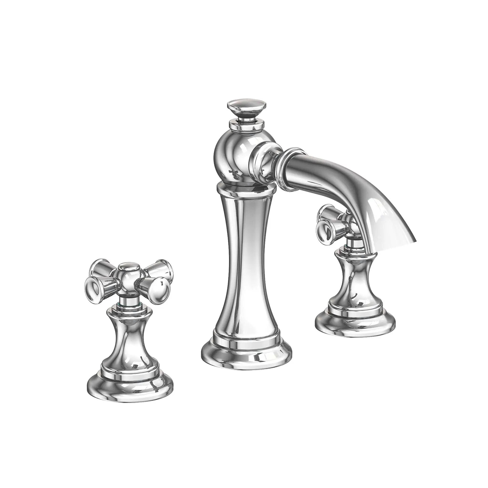polished chrome lavatory faucet