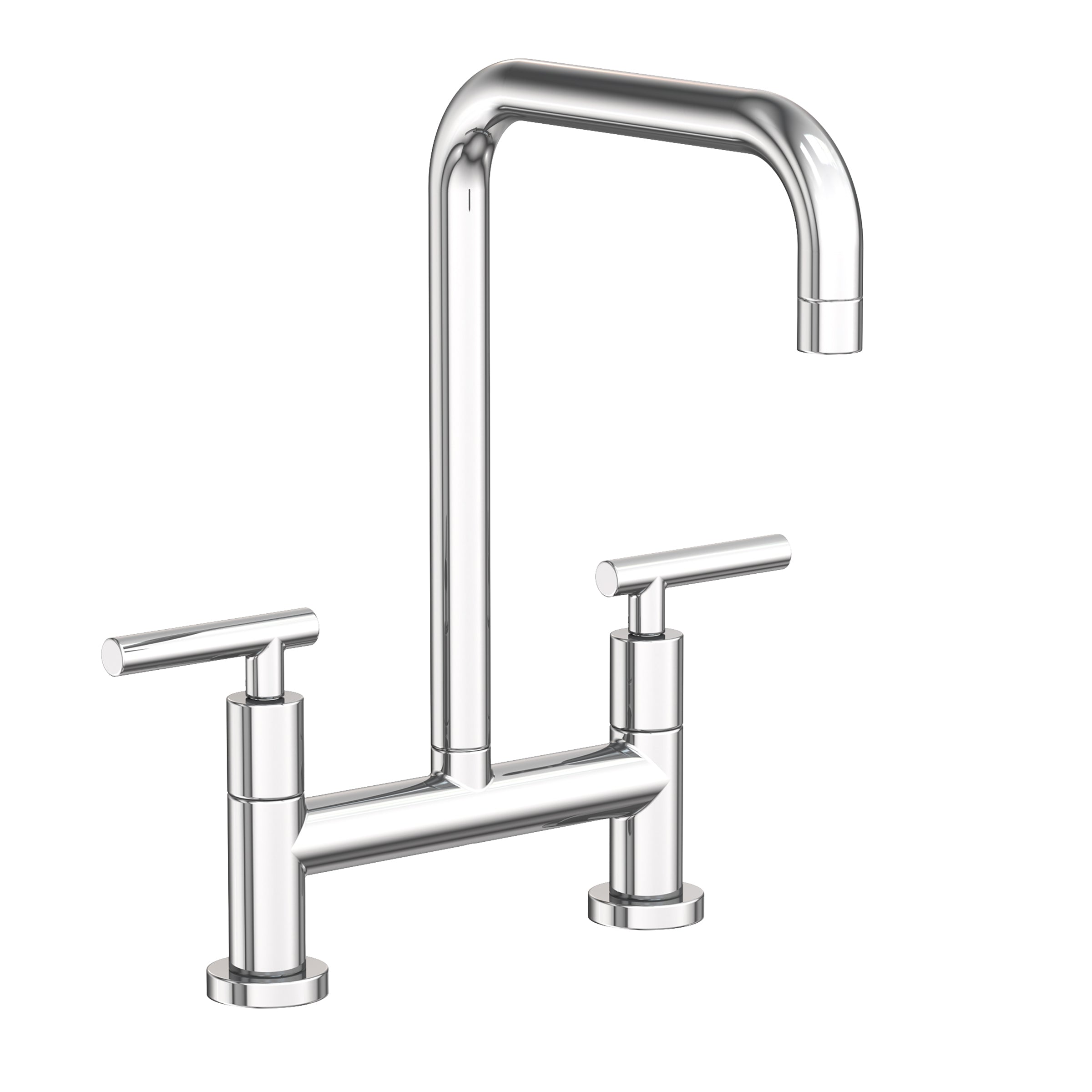 polished chrome bridge faucet