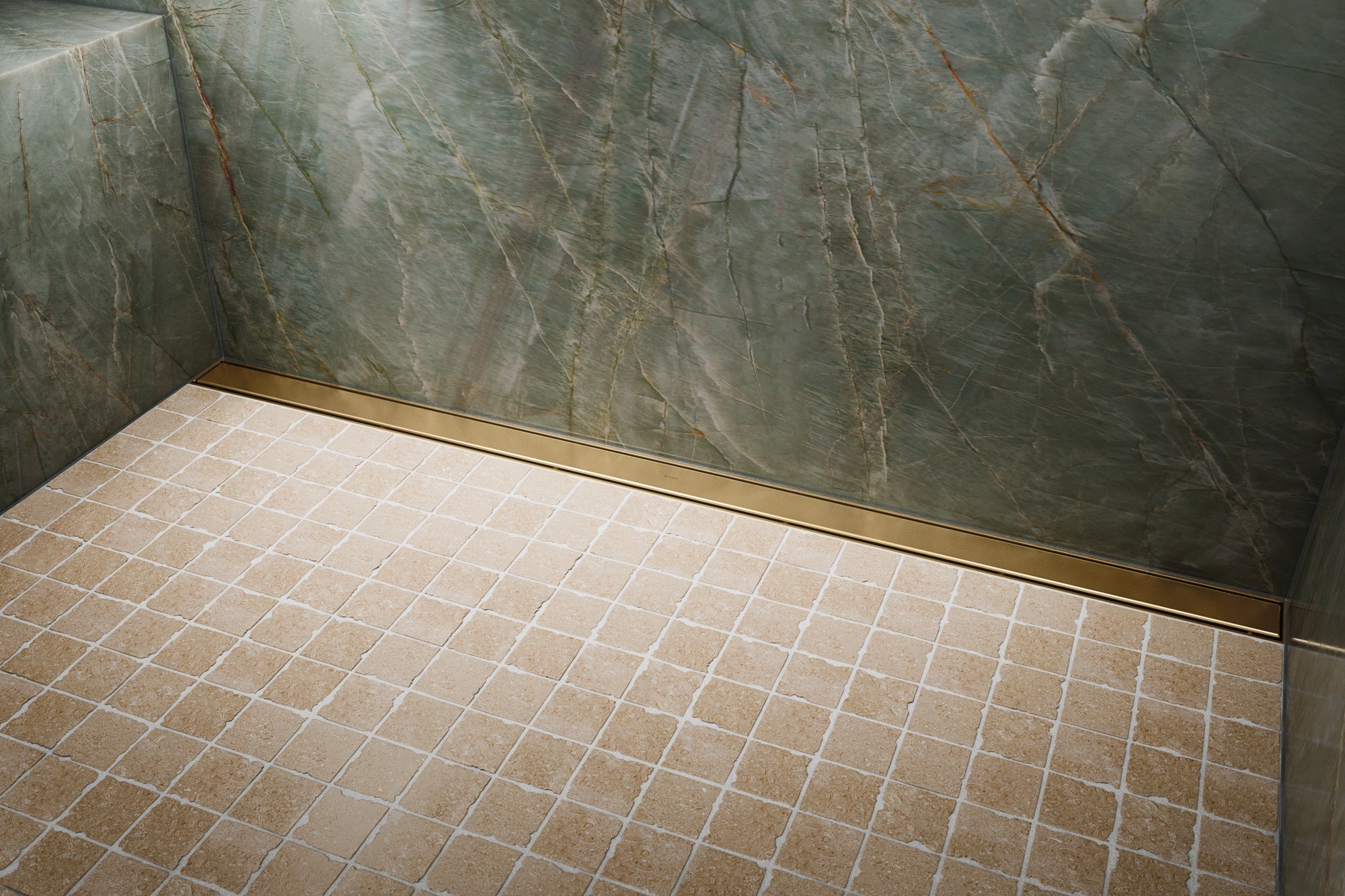 luxe gold shower drain