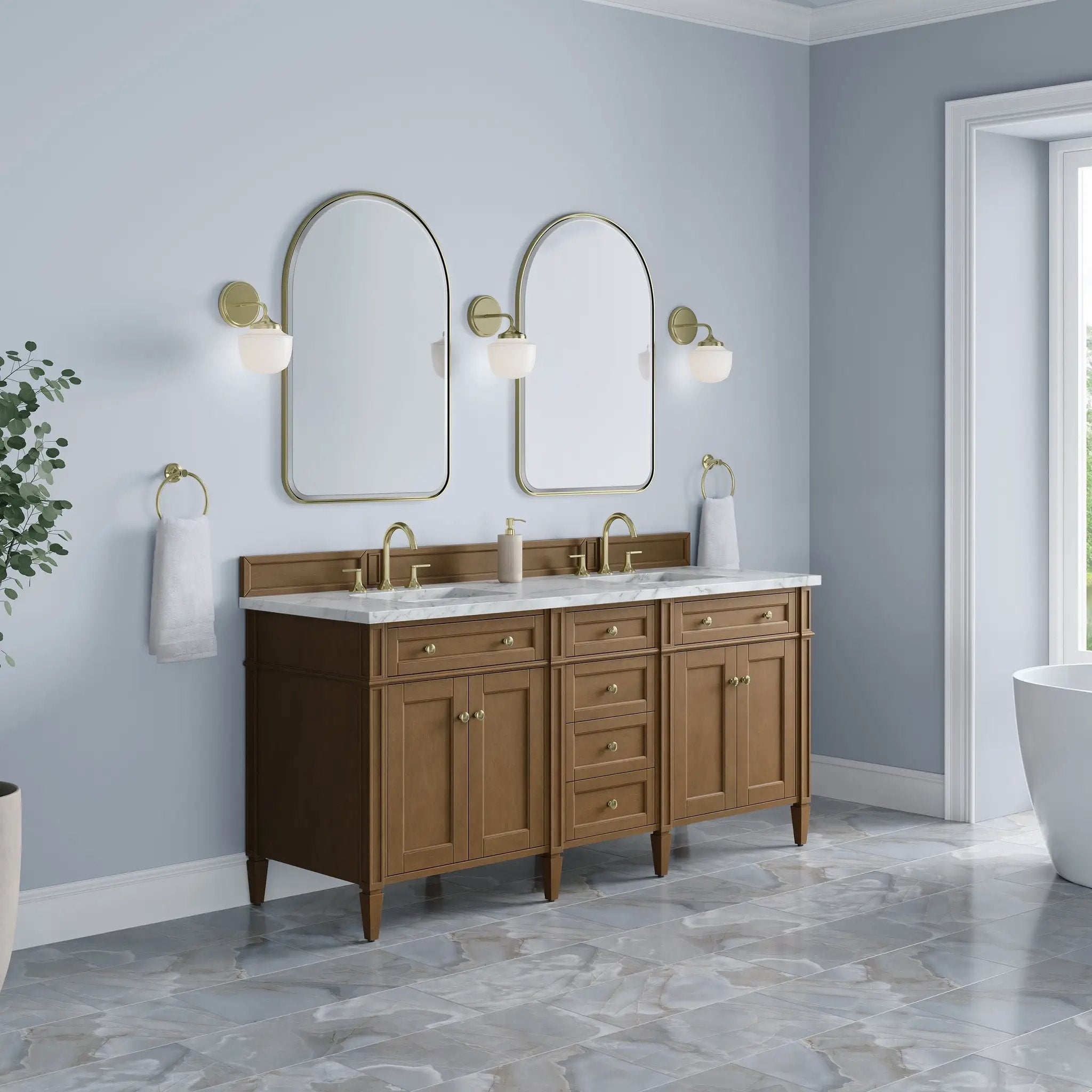 pecan vanity