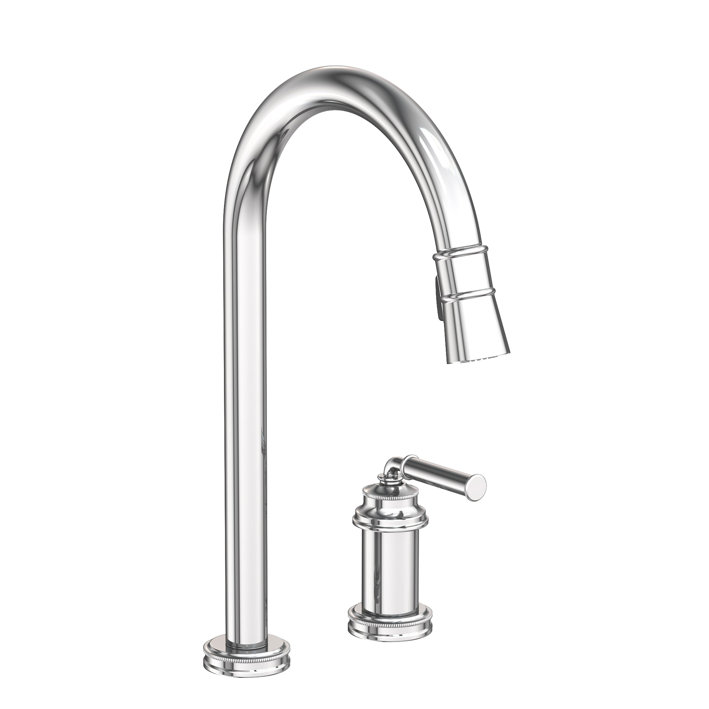 polished chrome kitchen faucet