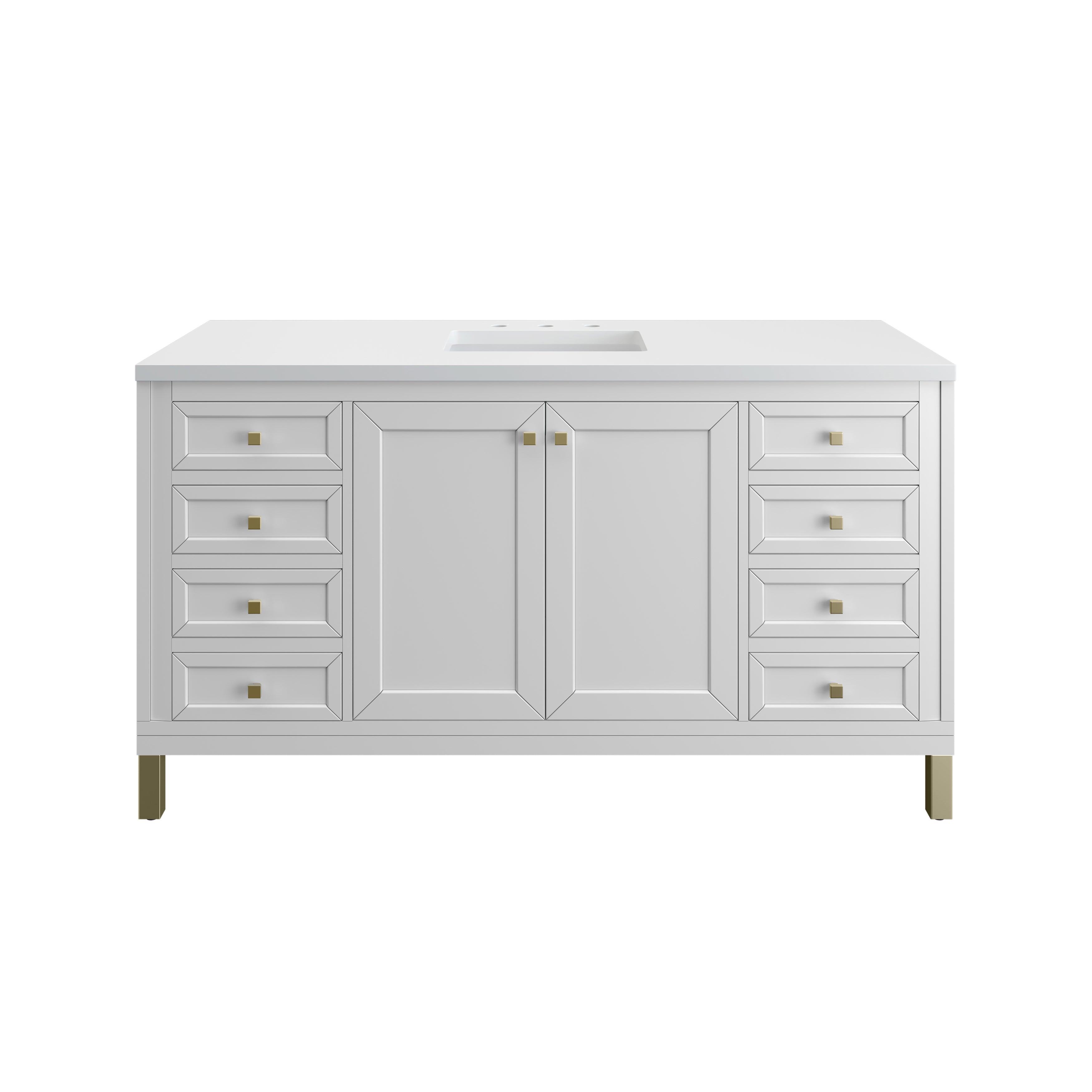 James Martin Vanities Chicago 60" Single Vanity - Glossy White