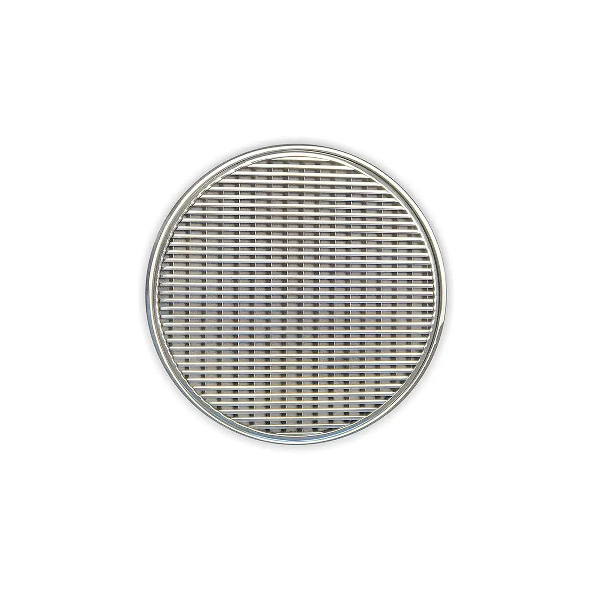 Infinity Drain 5" Round RWDB 5 Complete Kit with Wedge Wire Pattern Decorative Plate with Stainless Steel Bonded Flange Drain Body, 2" No Hub Outlet by Infinity Drain