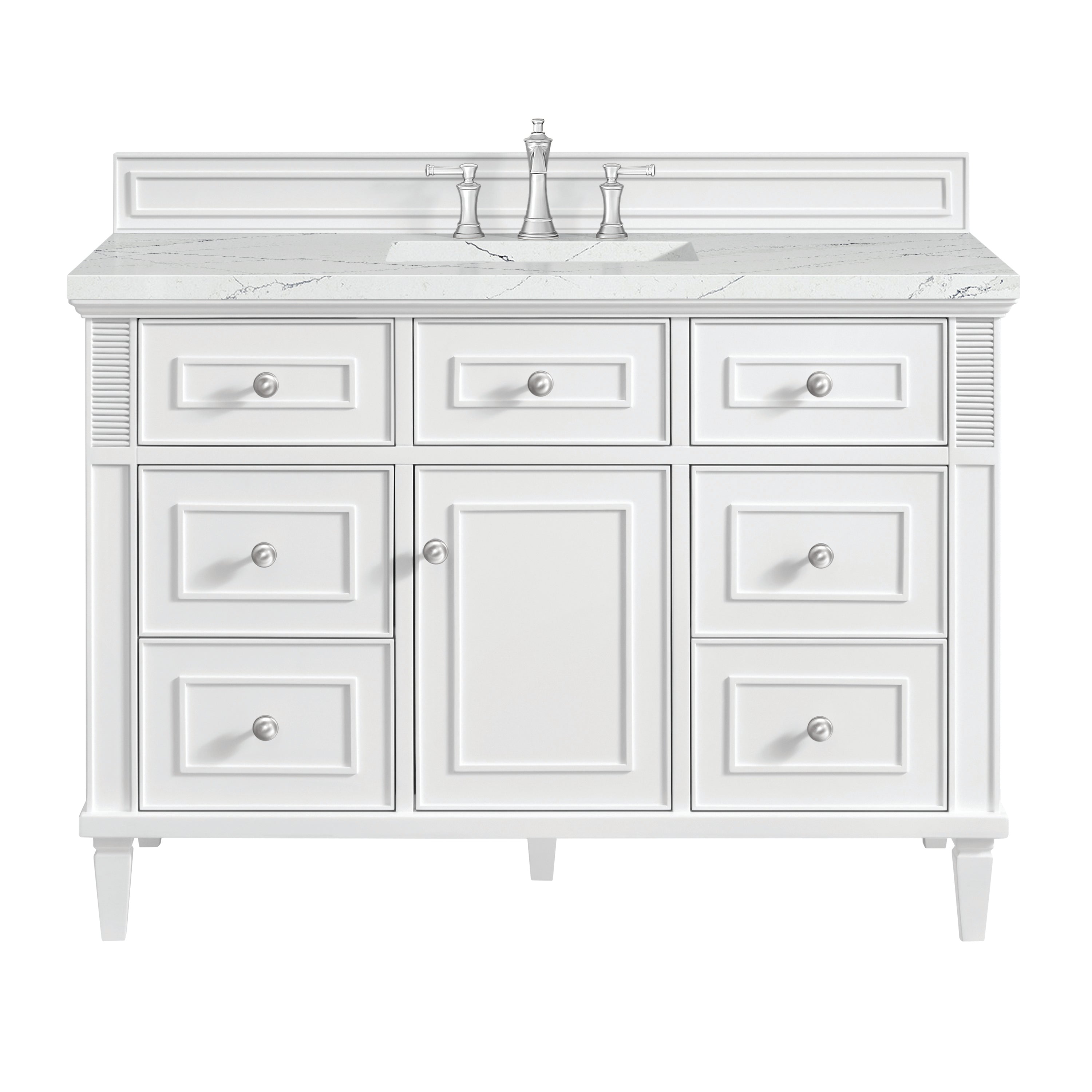 James Martin Vanities Lorelai 48" Single Vanity - Bright White