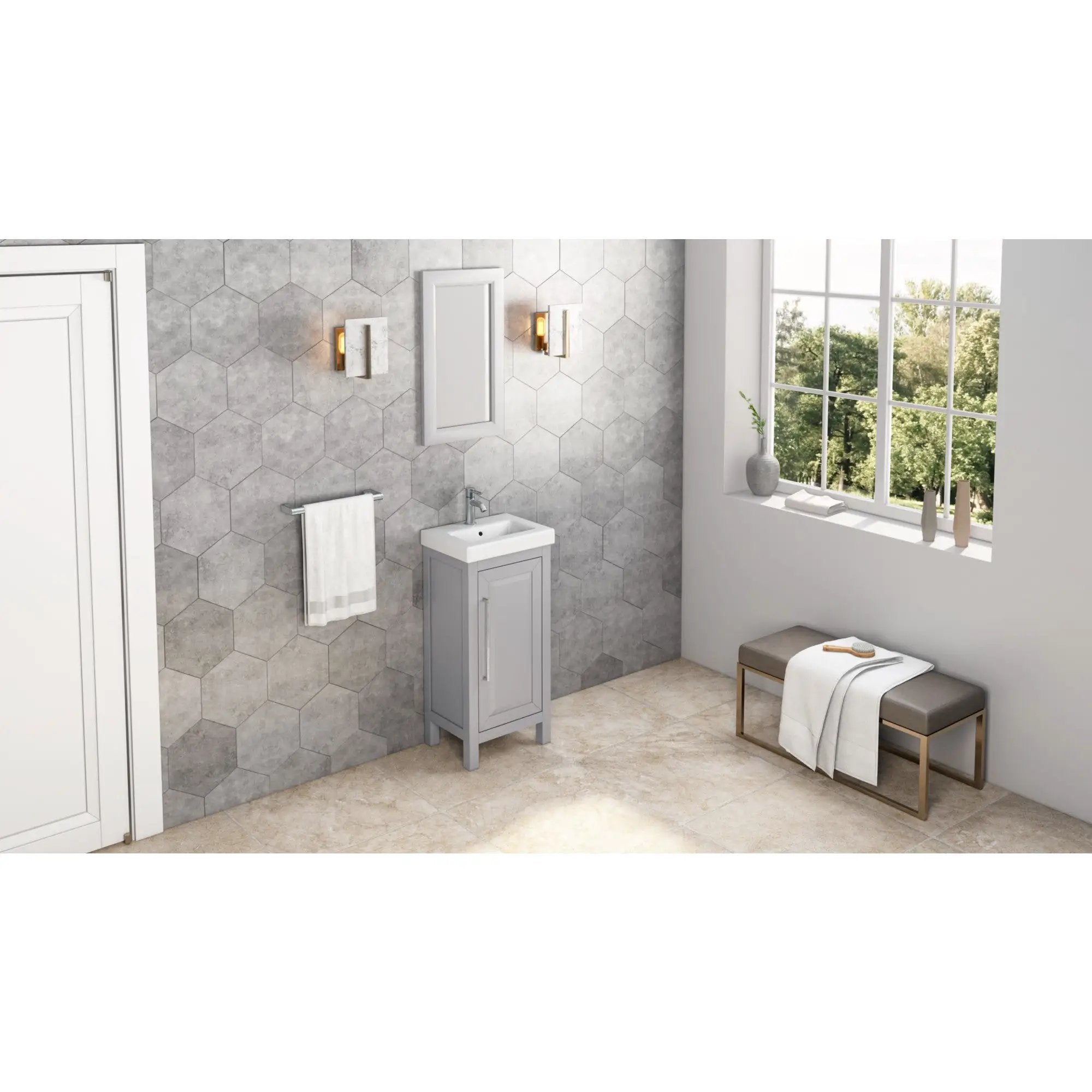 Jeffrey Alexander Cade 16 W x 1" D x 28" H Mirror by Jeffrey Alexander