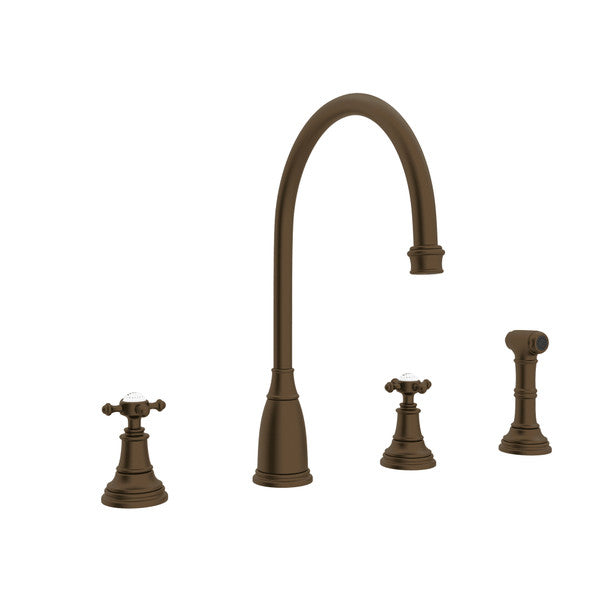 Rohl Georgian Era Two Handle Kitchen Faucet with Side Spray