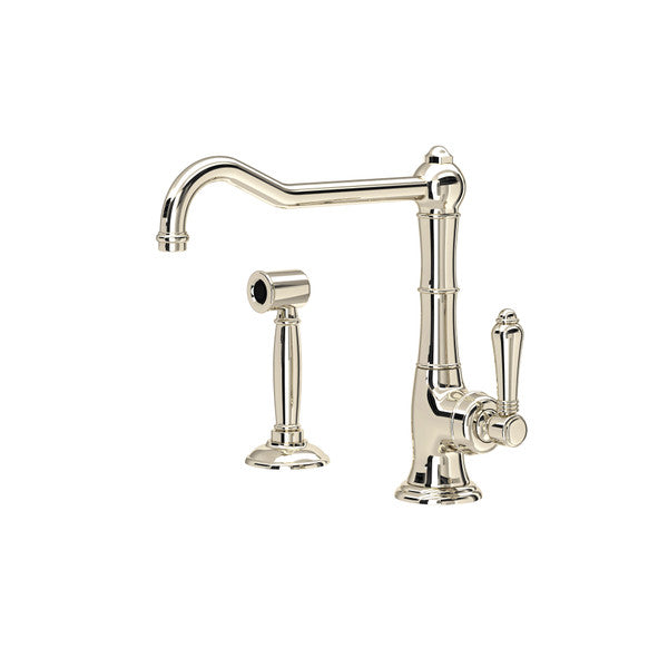 Rohl Acqui Extended Spout Kitchen Faucet with Side Spray