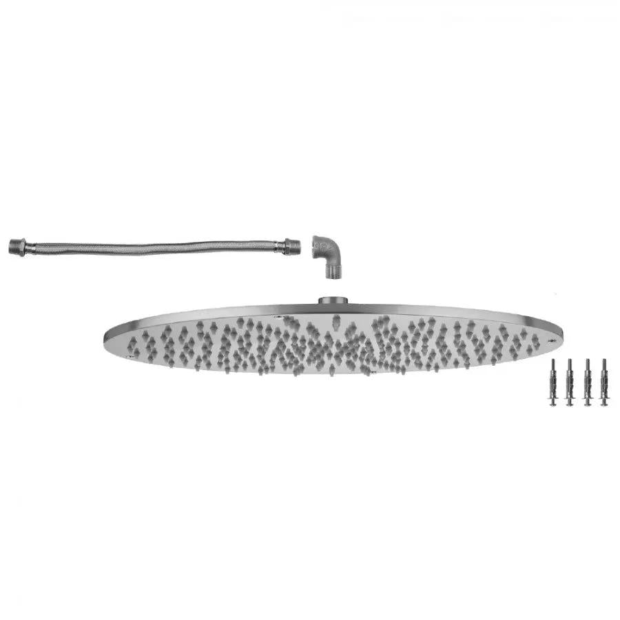 polished chrome shower head