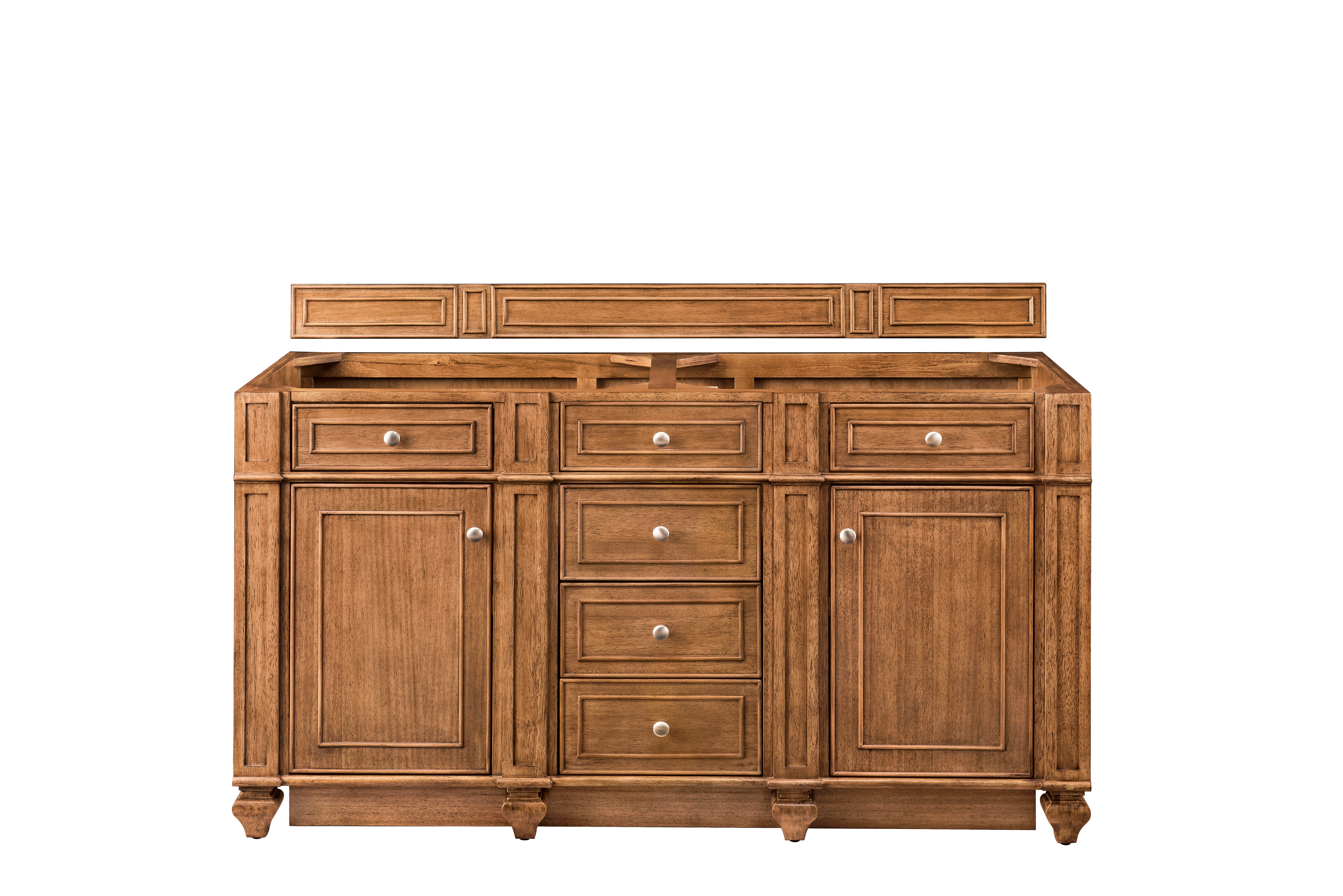 James Martin Vanities Bristol 60" Double Vanity - Saddle Brown