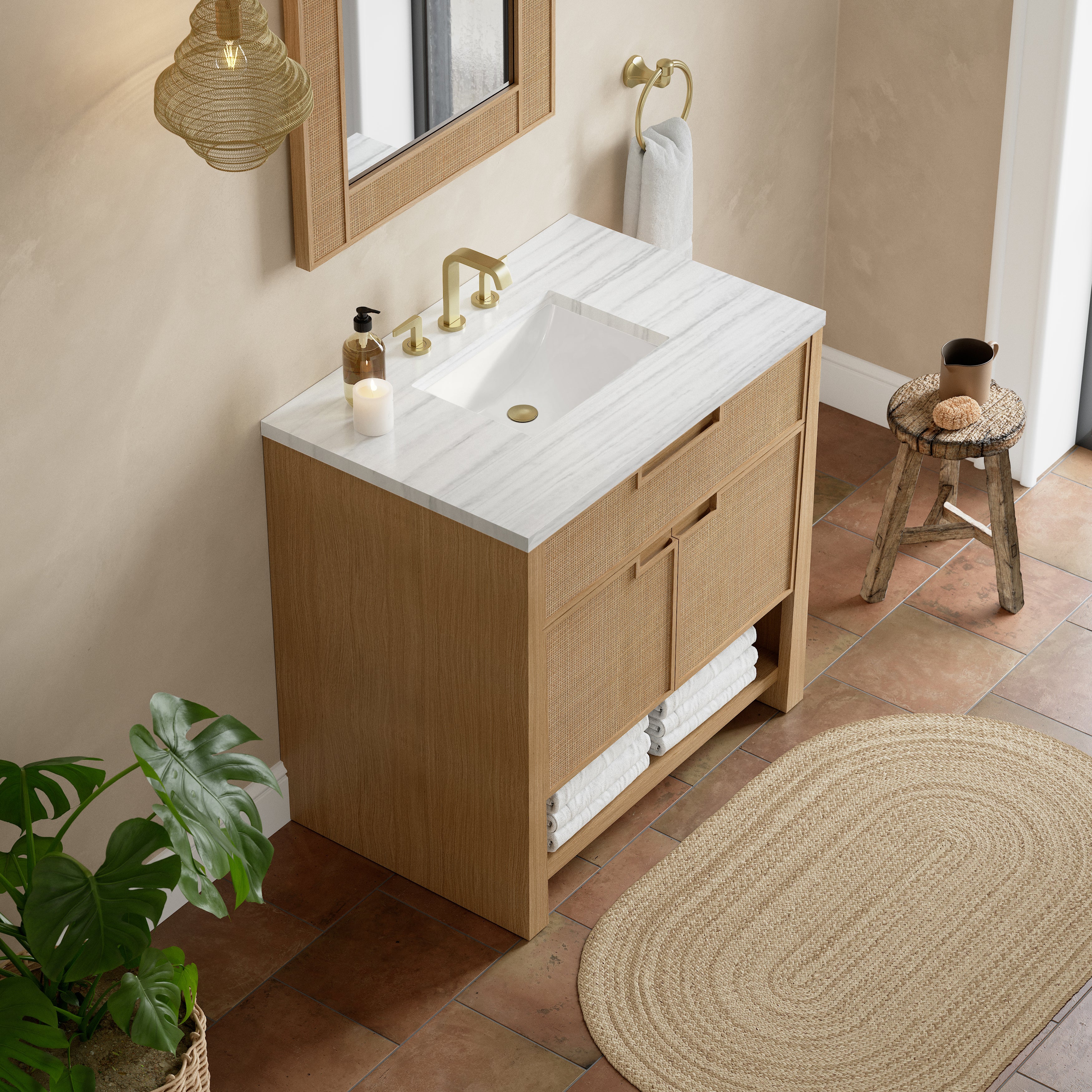 arctic fall solid surface top vanity