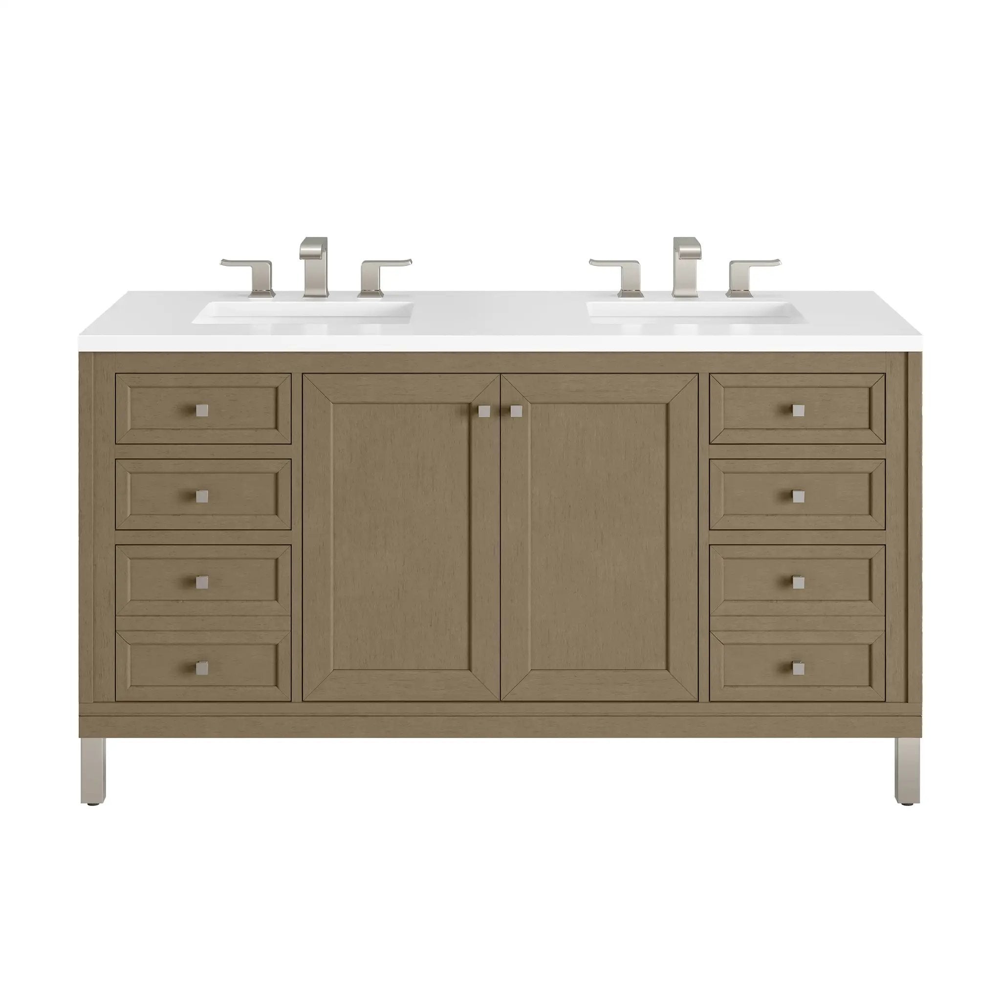James Martin Chicago 60" Double Vanity Set - Walnut Whisper by James Martin Vanities