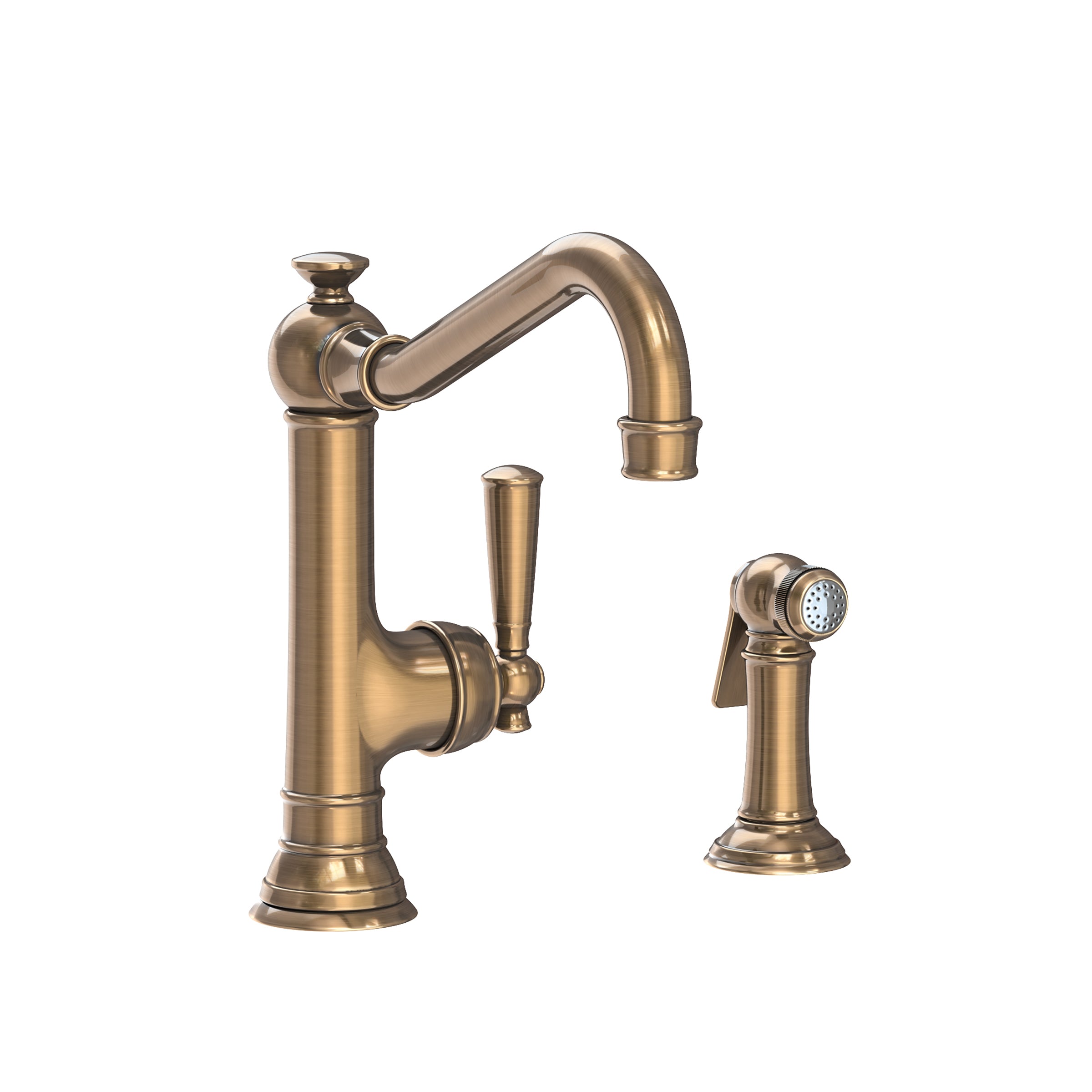 Newport Brass Jacobean Single Handle Kitchen Faucet with Side Spray