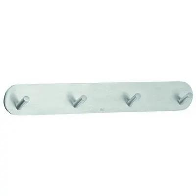 brushed stainless steel quadruple hook