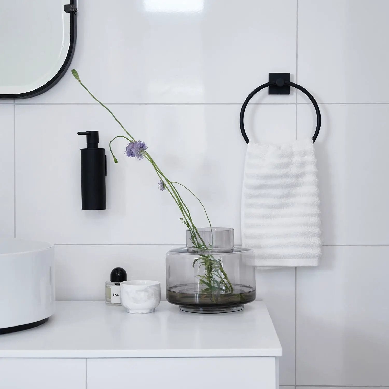 polished chrome soap dispenser