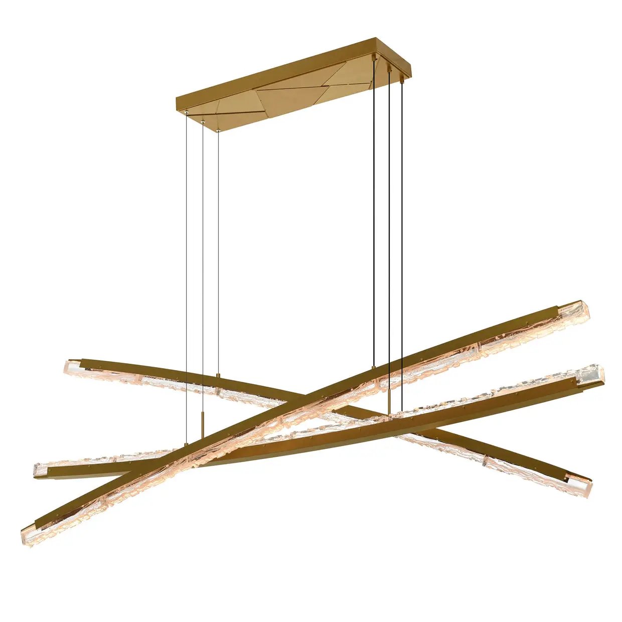 CWI Lighting Saber Integrated LED 70" Chandelier with Handcrafted Glass by CWI Lighting