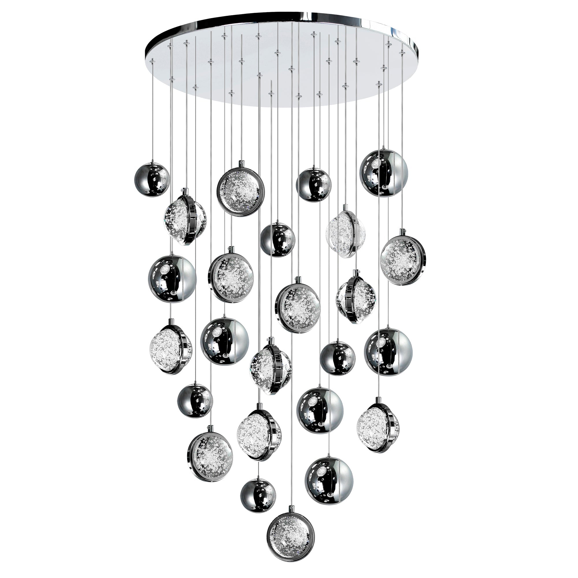 polished nickel chandelier