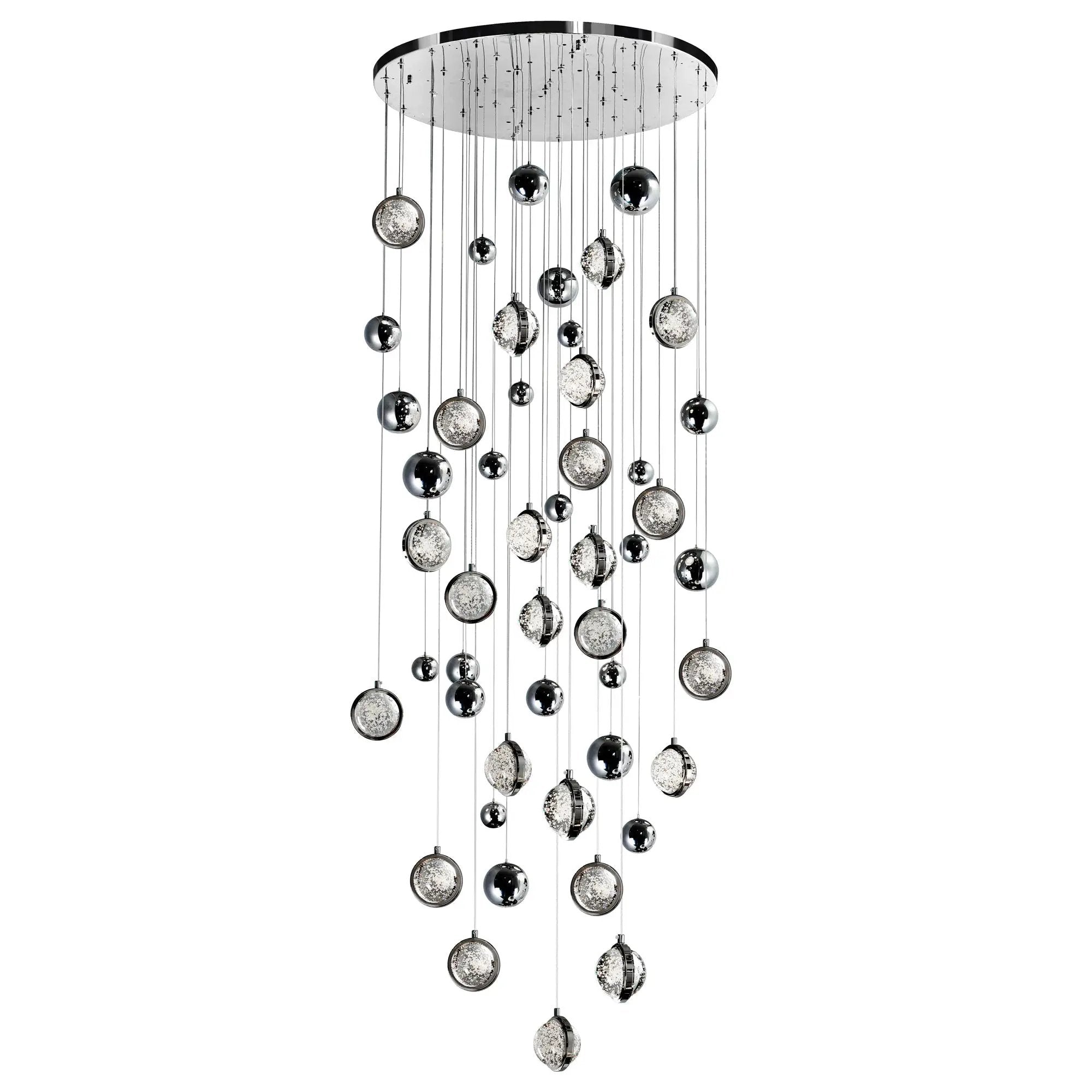 polished nickel chandelier