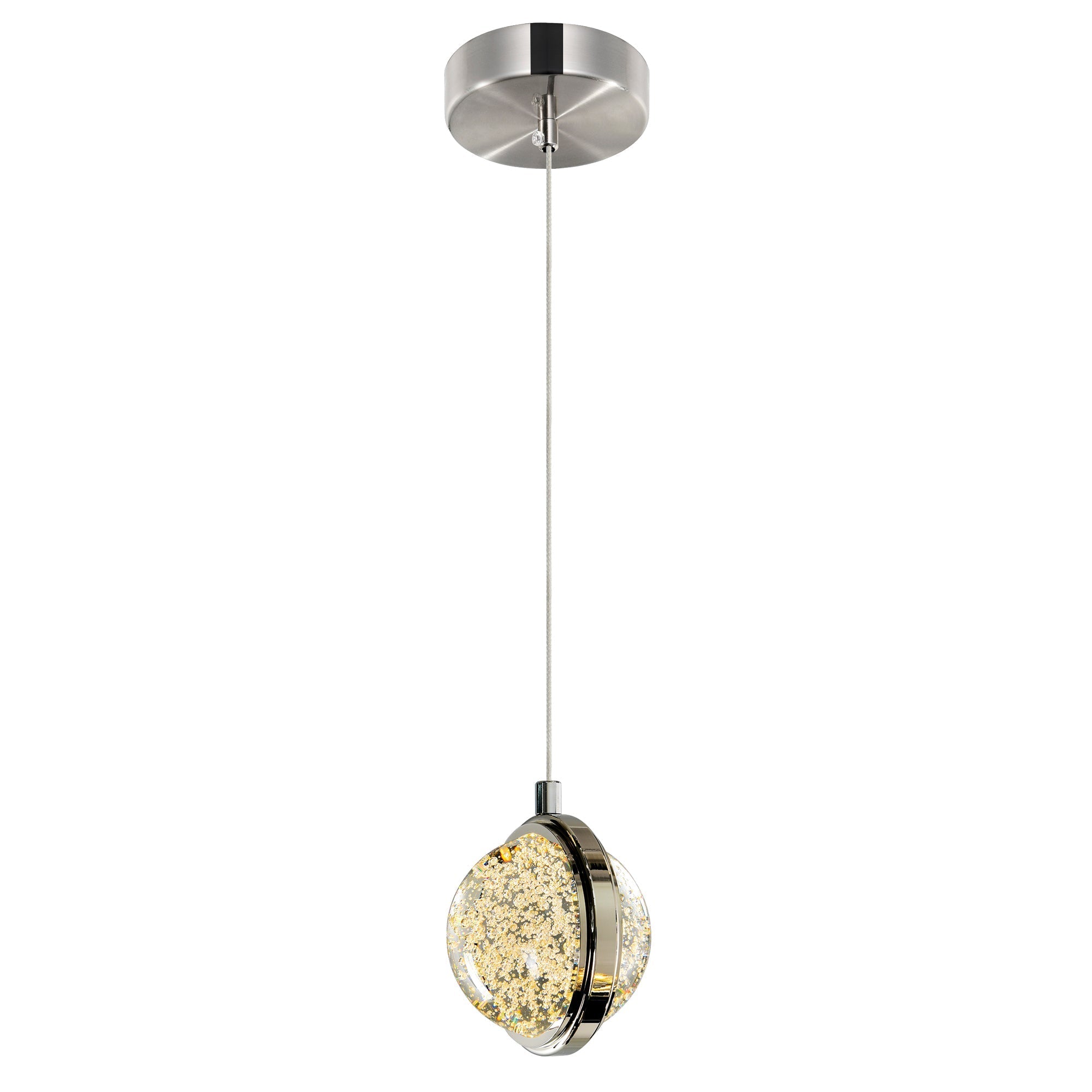 polished nickel pendant