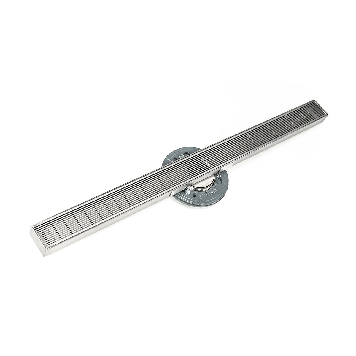 Infinity Drain 96" S-Stainless Steel Series High Flow Complete Kit with 2 1/2" Wedge Wire Grate with PVC Drain Body, 3" Outlet
