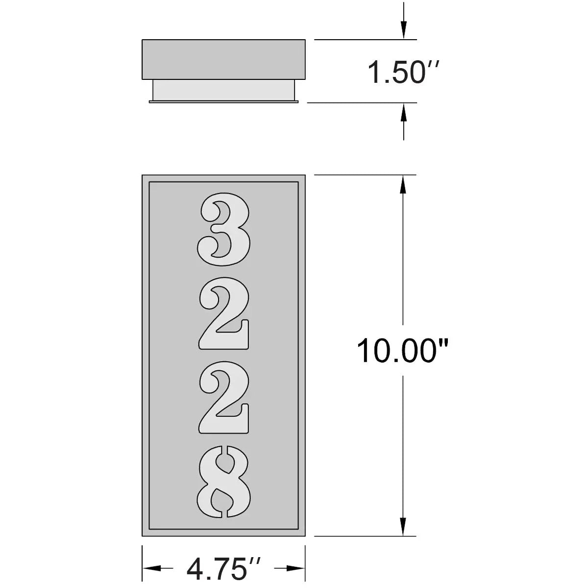 black indoor led address light