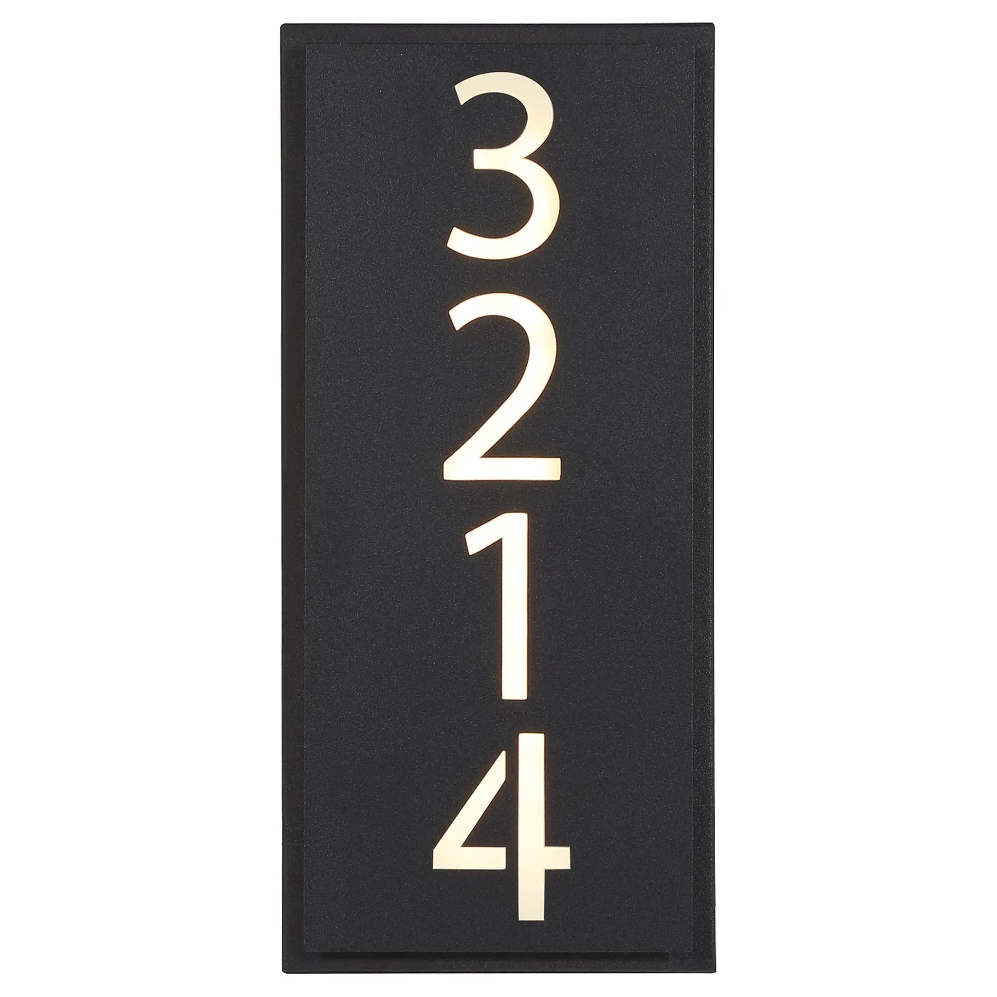 black indoor led address light
