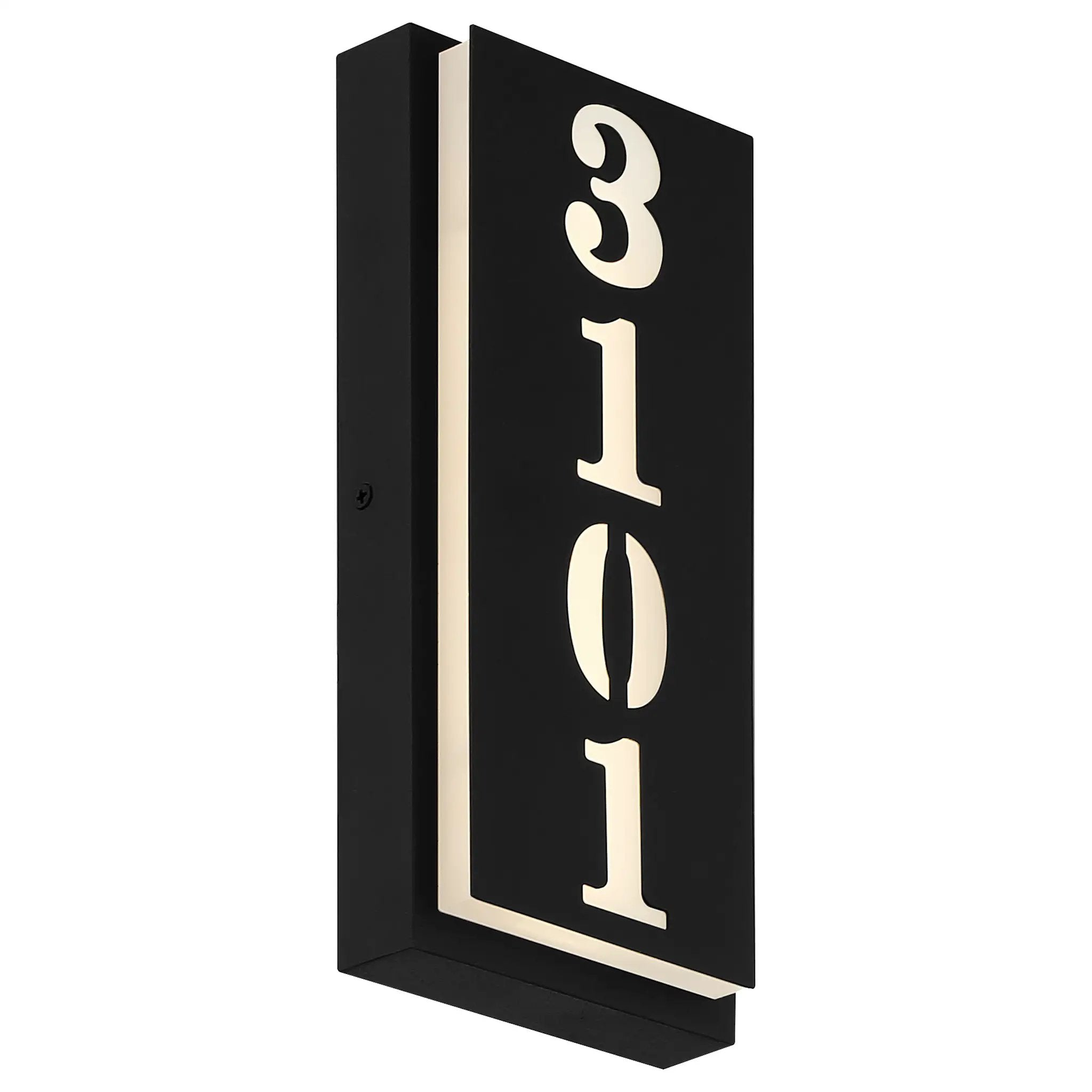 black indoor led address light