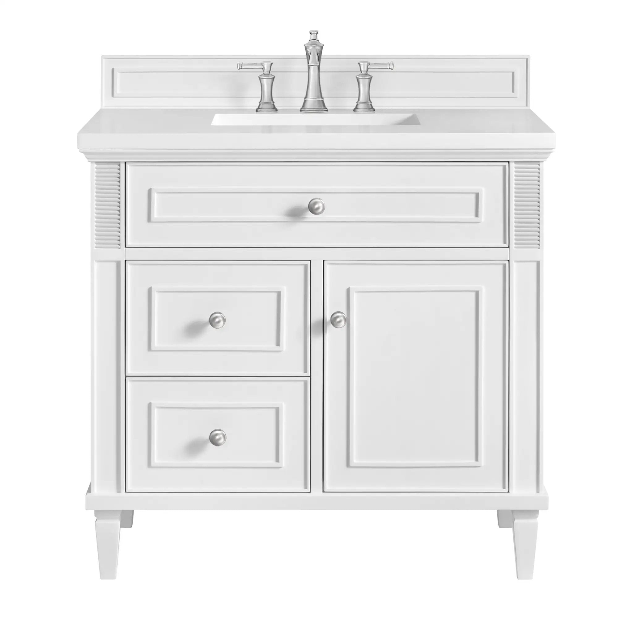 James Martin Lorelai 36" Single Vanity Set - Bright White by James Martin Vanities
