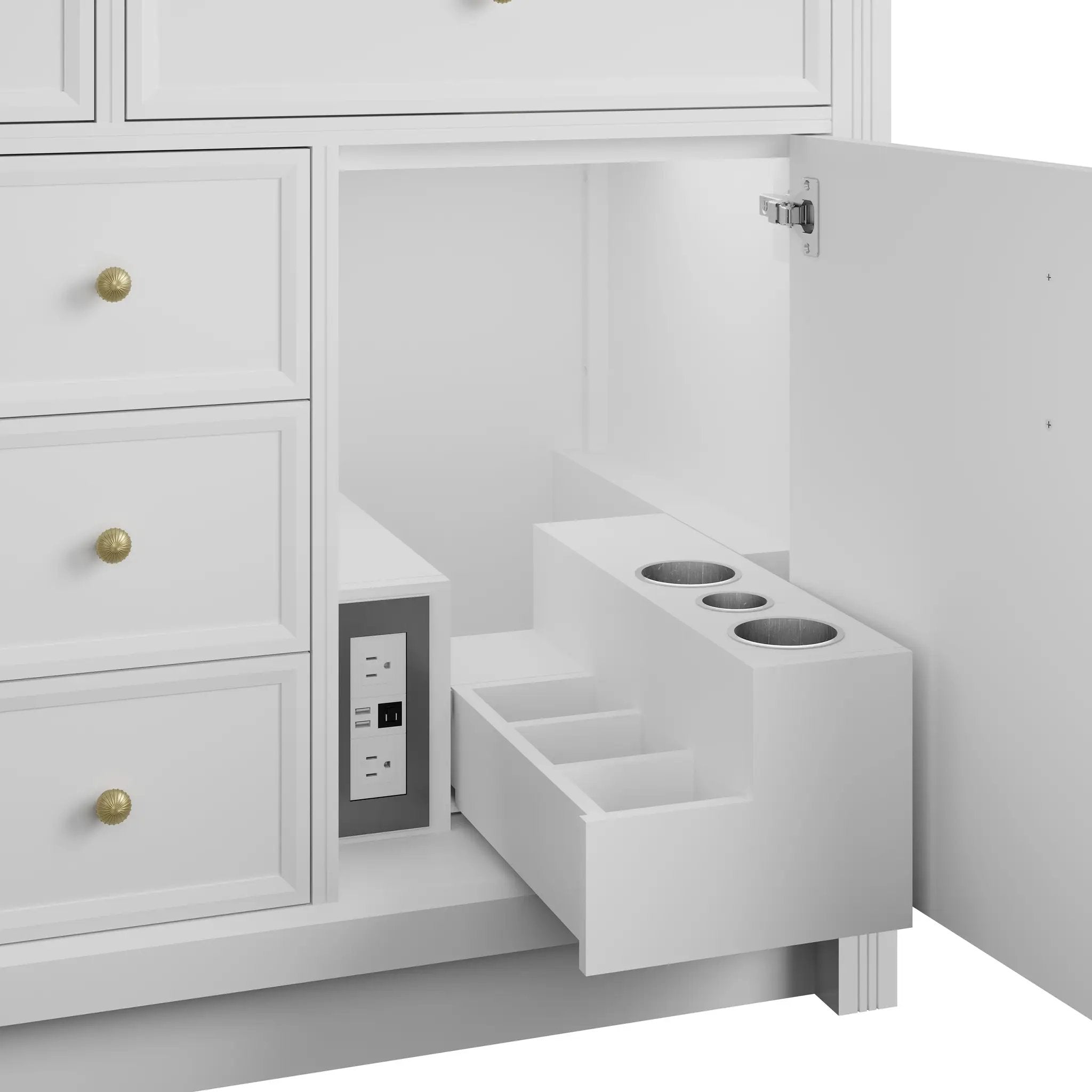 bright white vanity