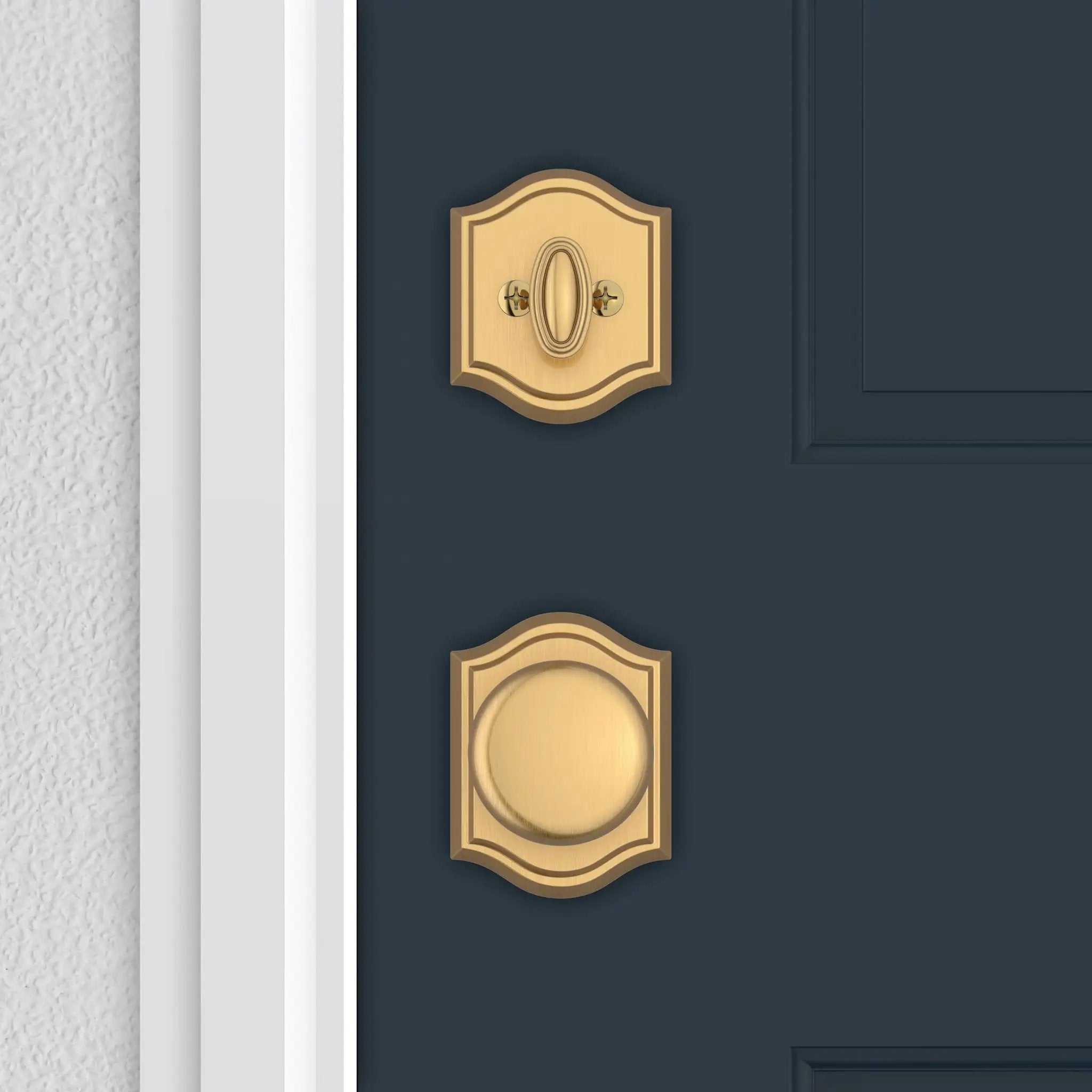 satin brass door handle
