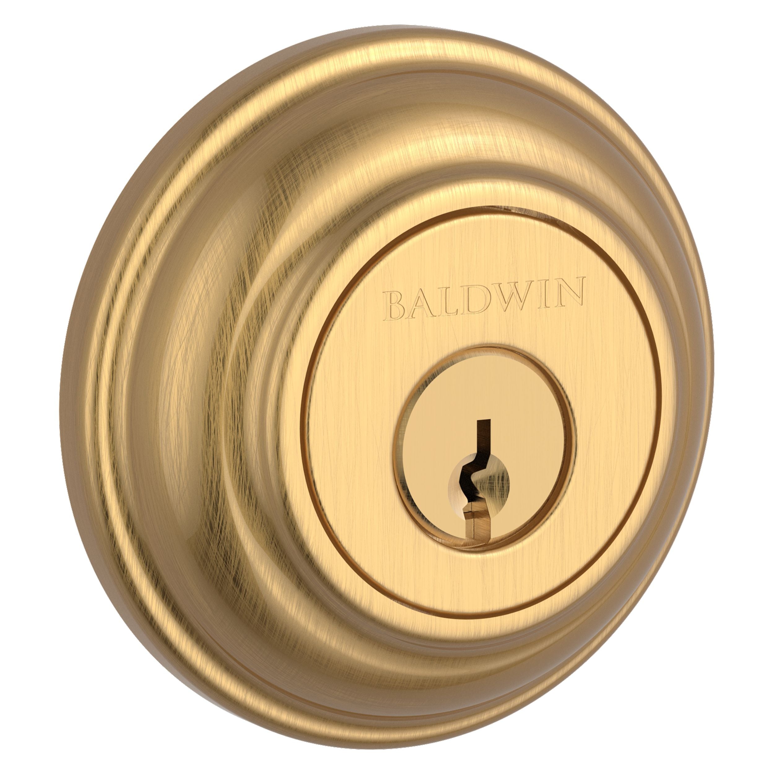 satin brass door deadbolt