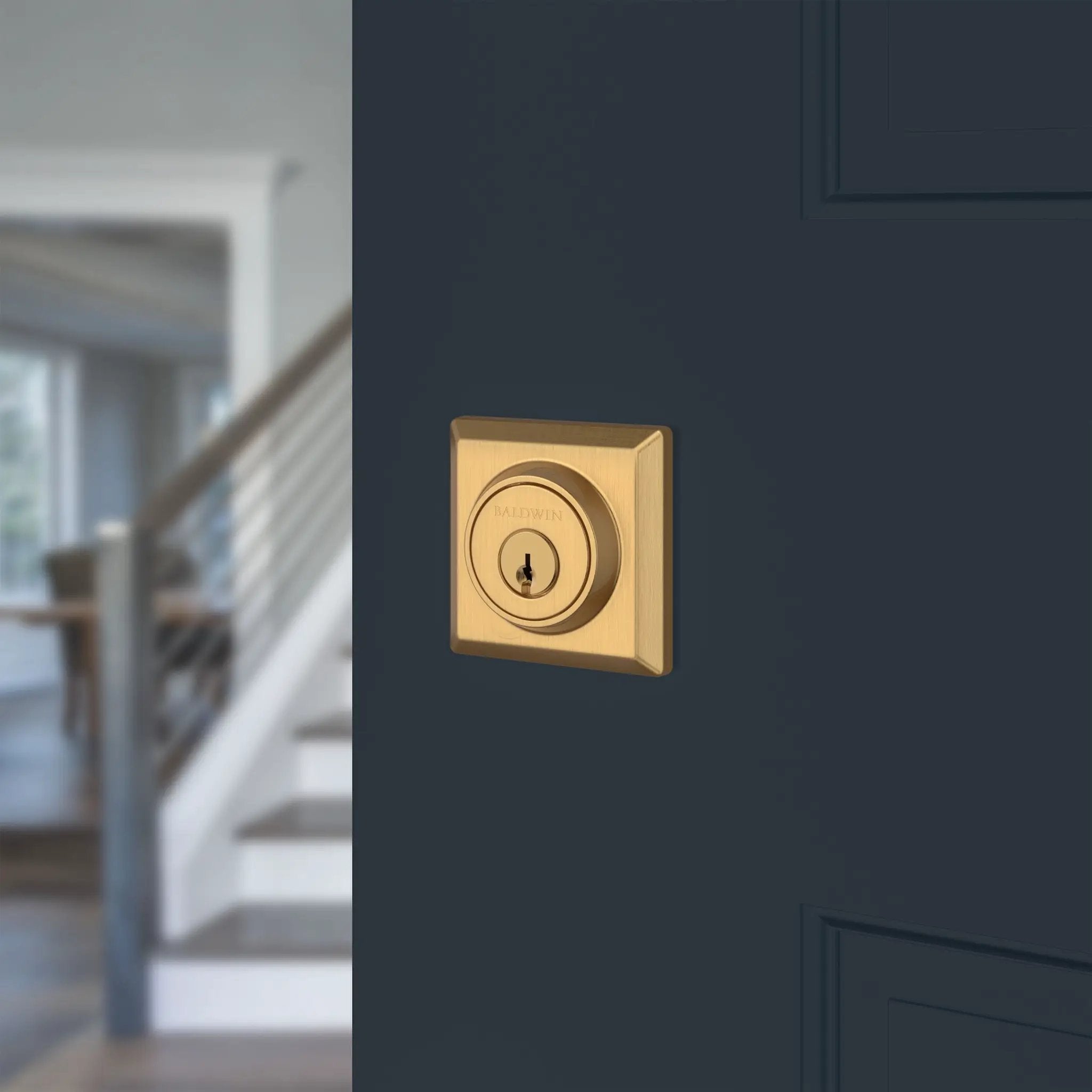 satin brass door knob
