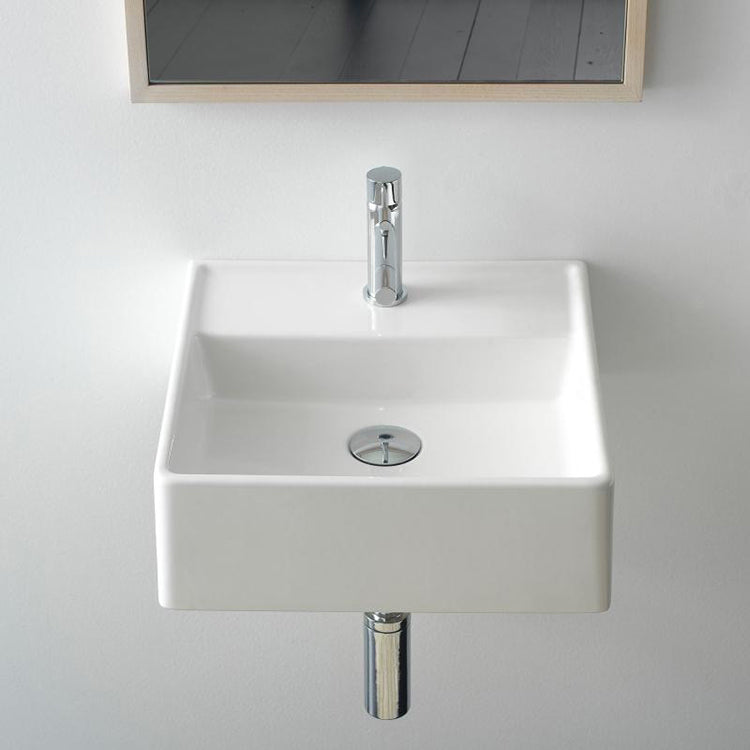 white bathroom sink