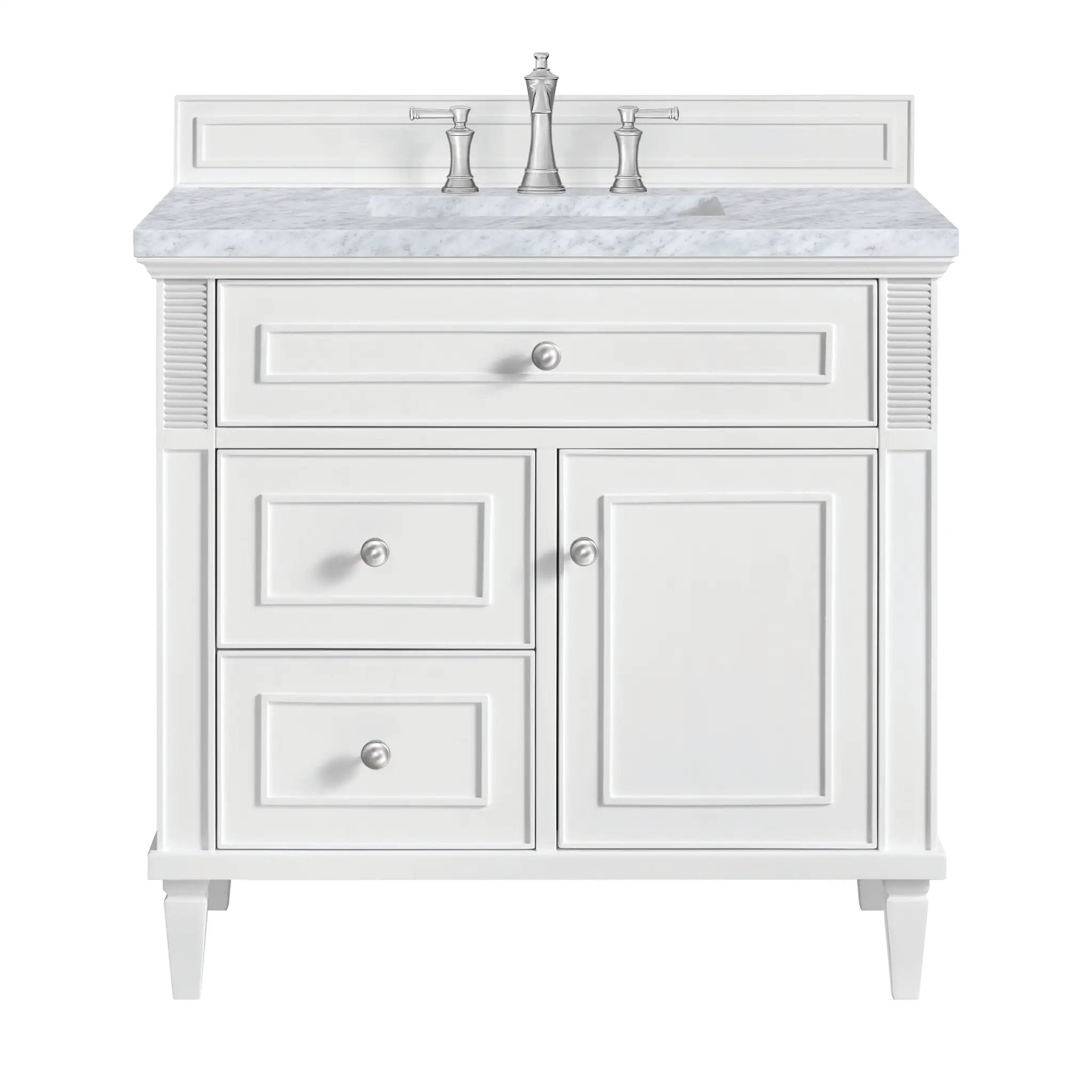 James Martin Lorelai 36" Single Vanity Set - Bright White by James Martin Vanities