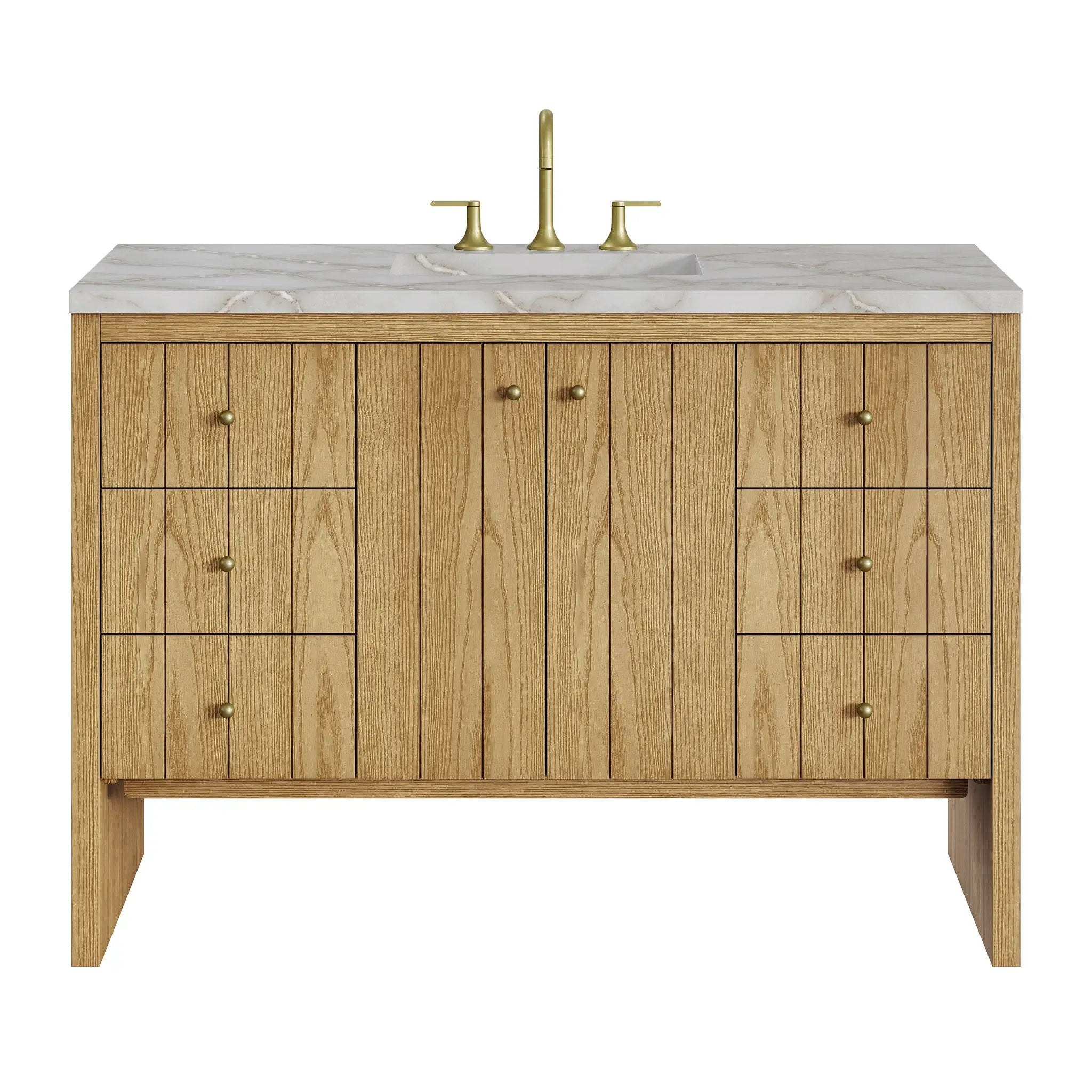 James Martin Hudson 48" Single Vanity Set - Light Natural Oak by James Martin Vanities