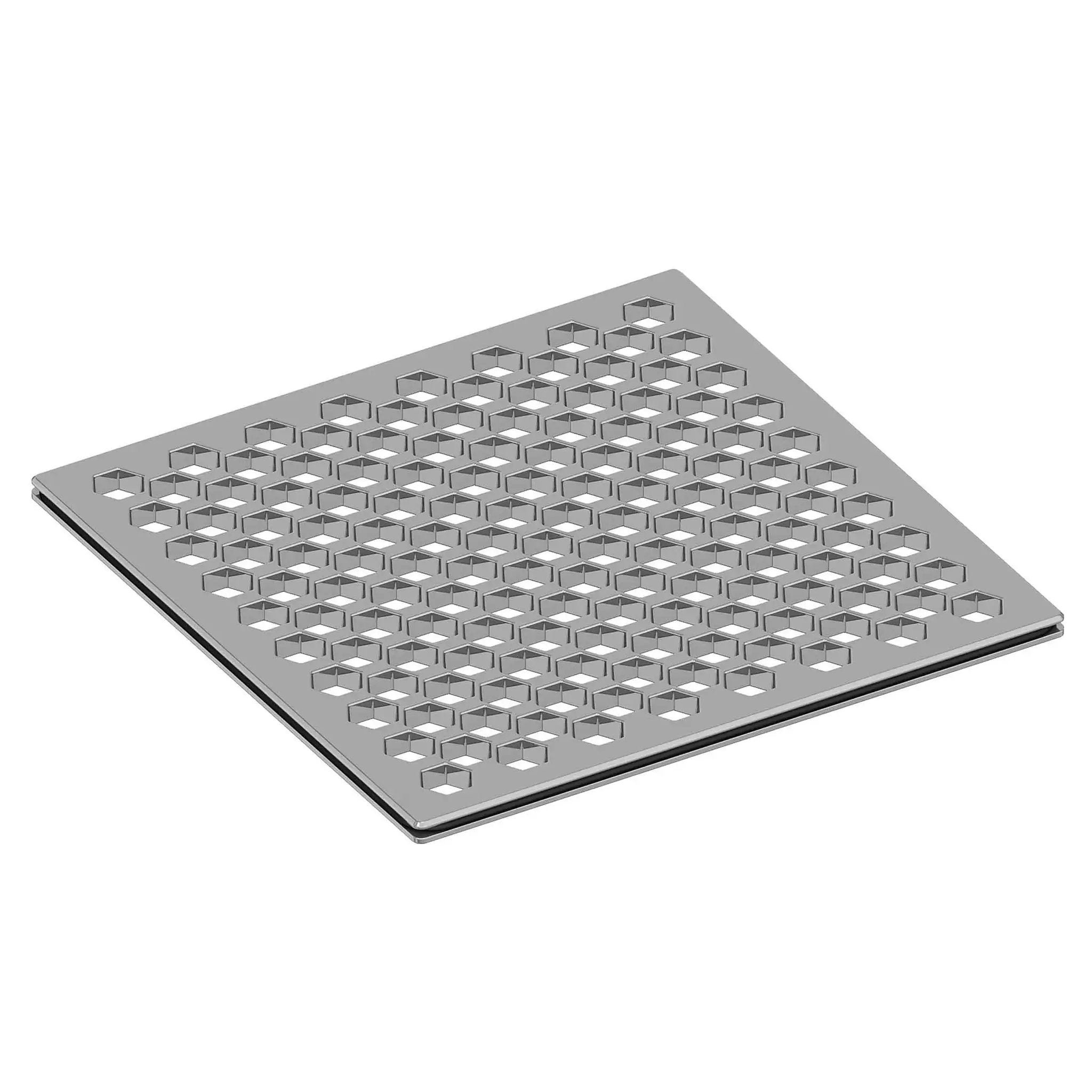 polished chrome shower drain