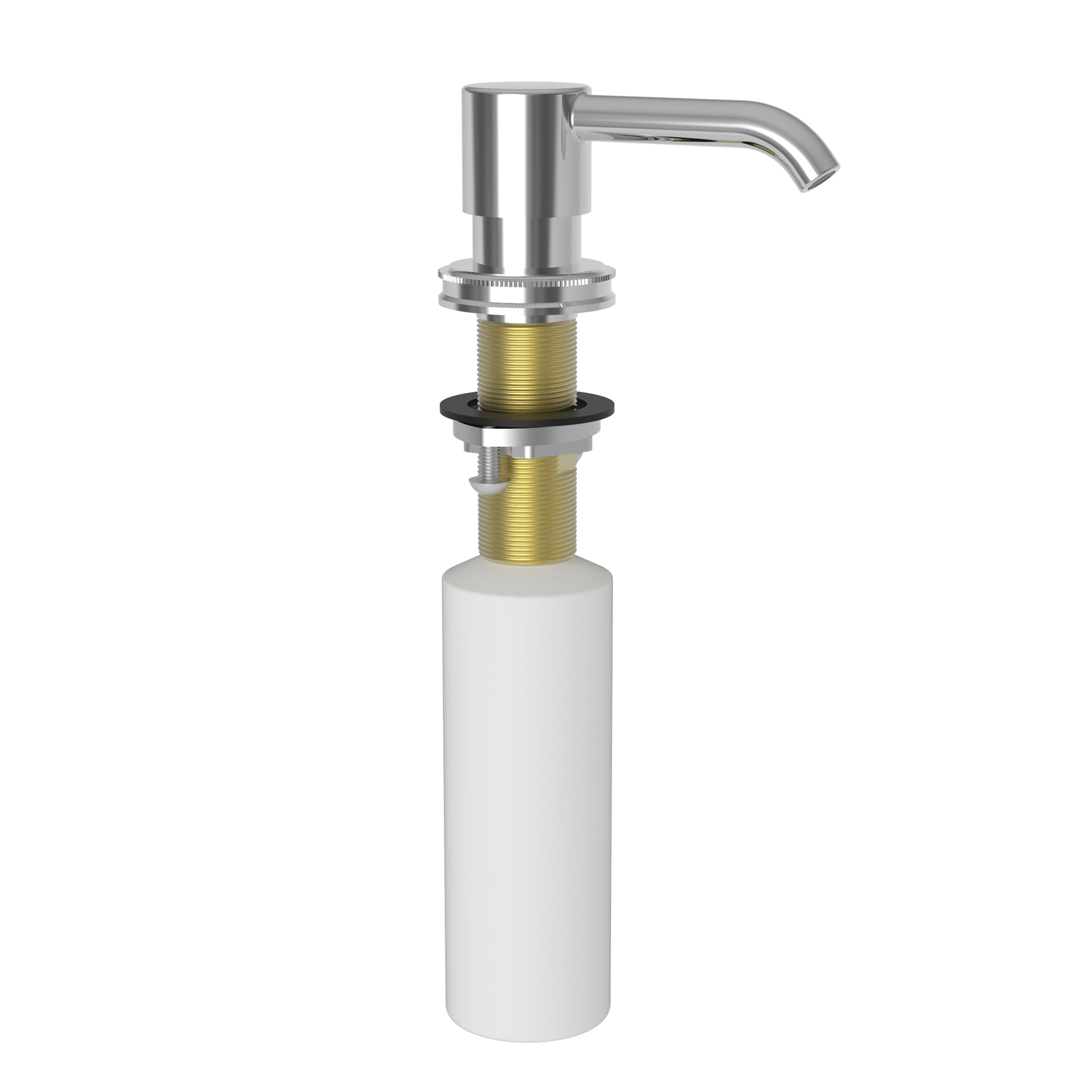 polished chrome soap dispenser