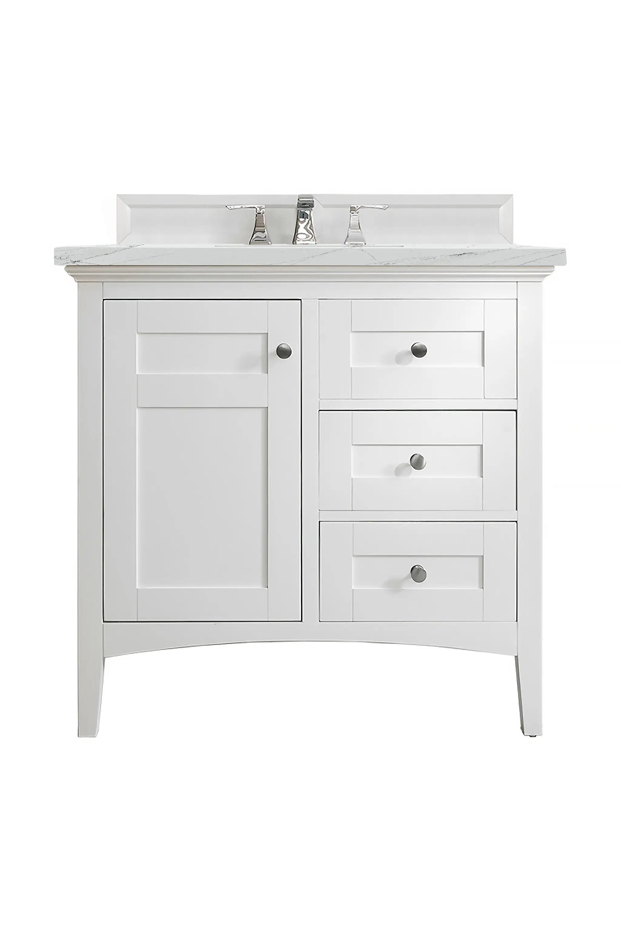 James Martin Palisades 36" Single Vanity Set - Bright White by James Martin Vanities