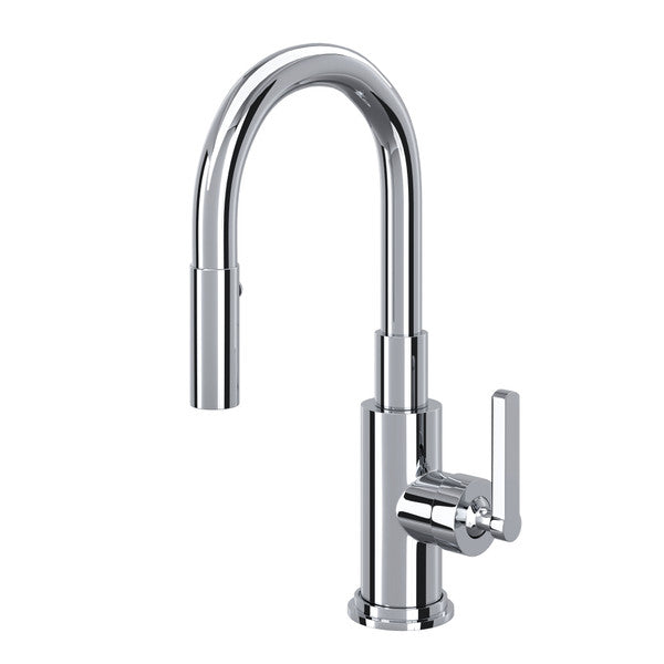 polished chrome kitchen faucet