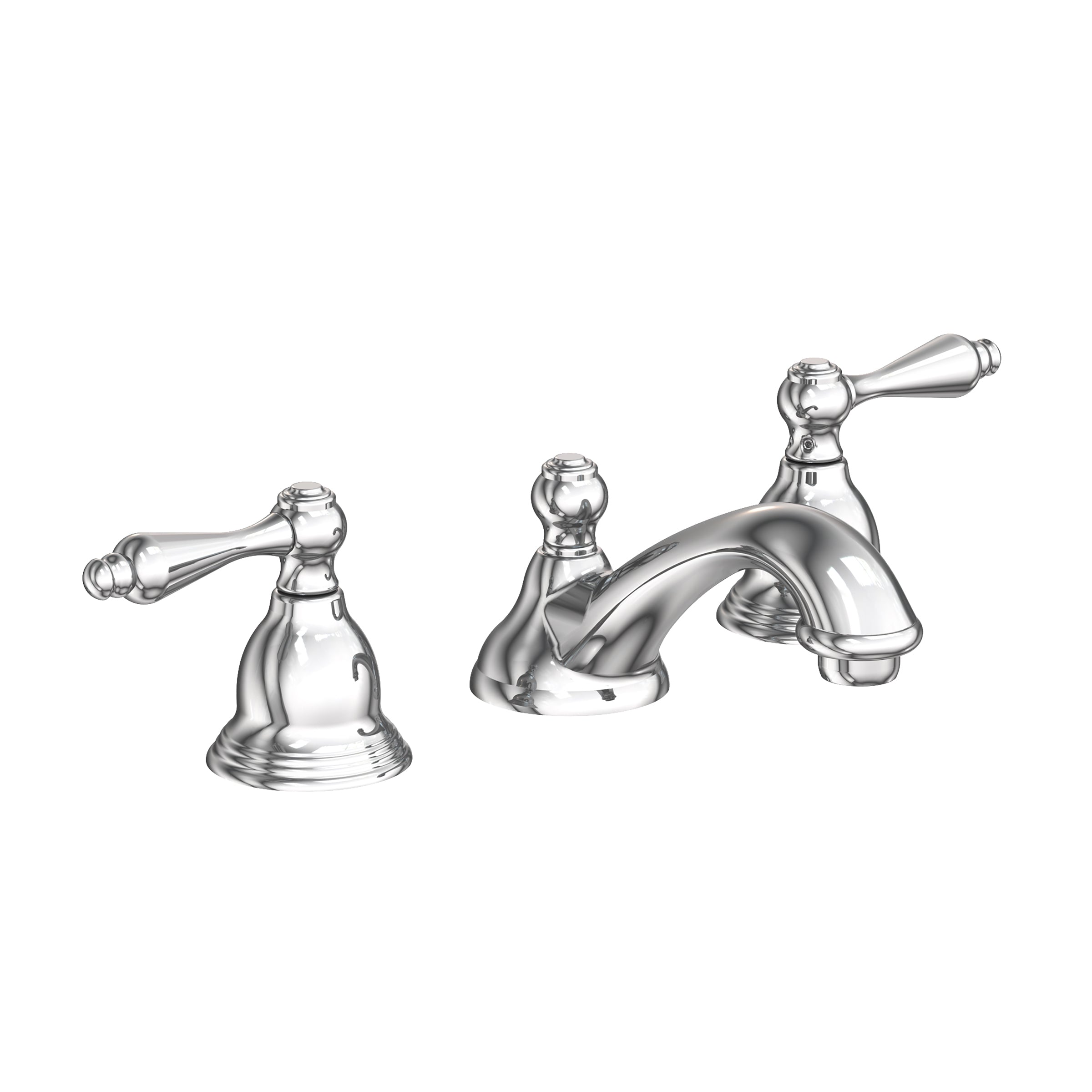 polished chrome lavatory faucet