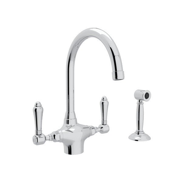 polished chrome kitchen faucet
