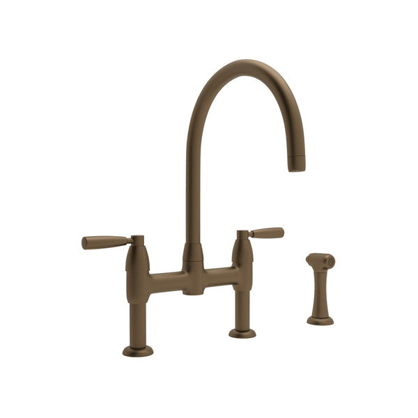 Rohl Holborn Bridge Kitchen Faucet with C-Spout and Side Spray
