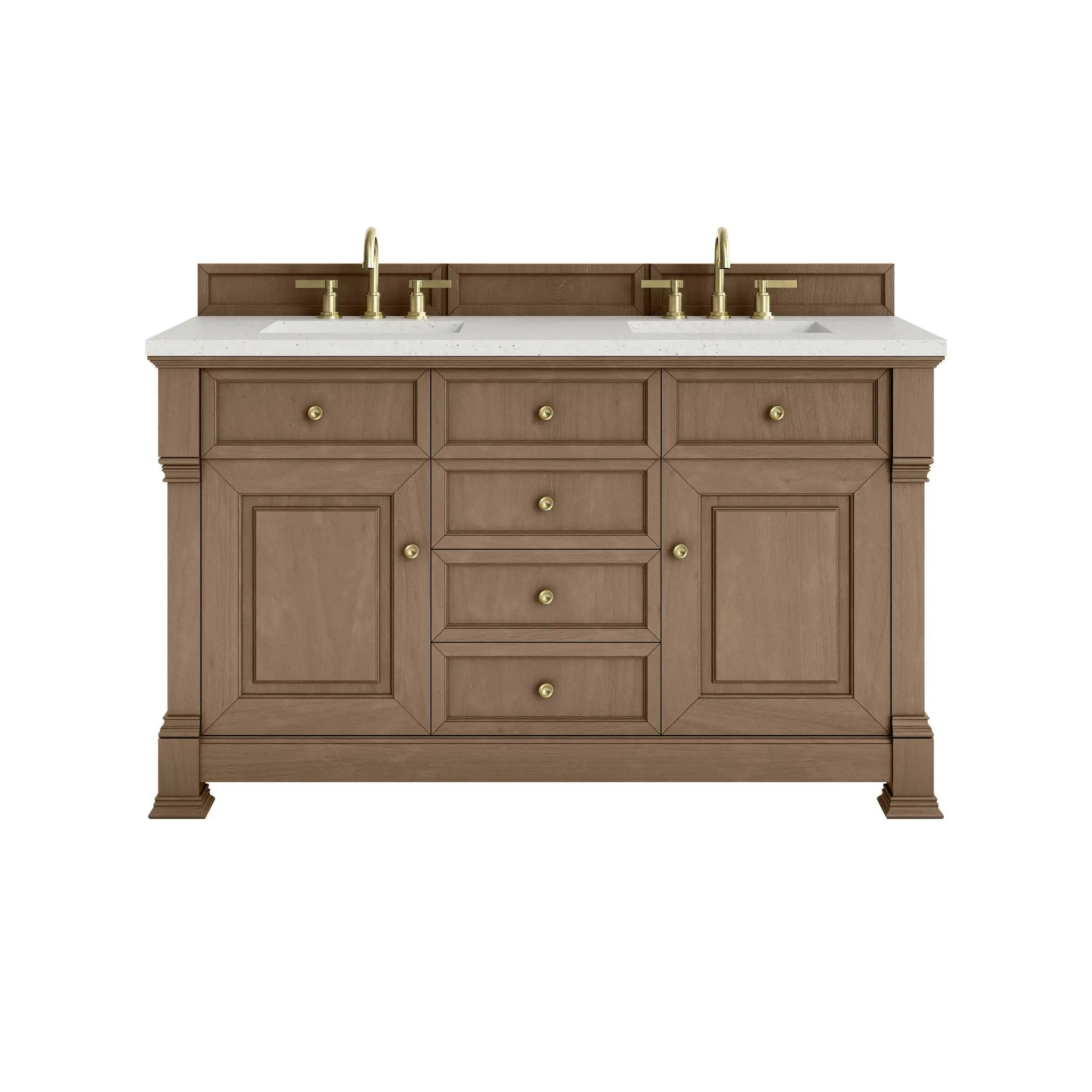 James Martin Brookfield 60" Double Vanity Set - Pecan by James Martin Vanities