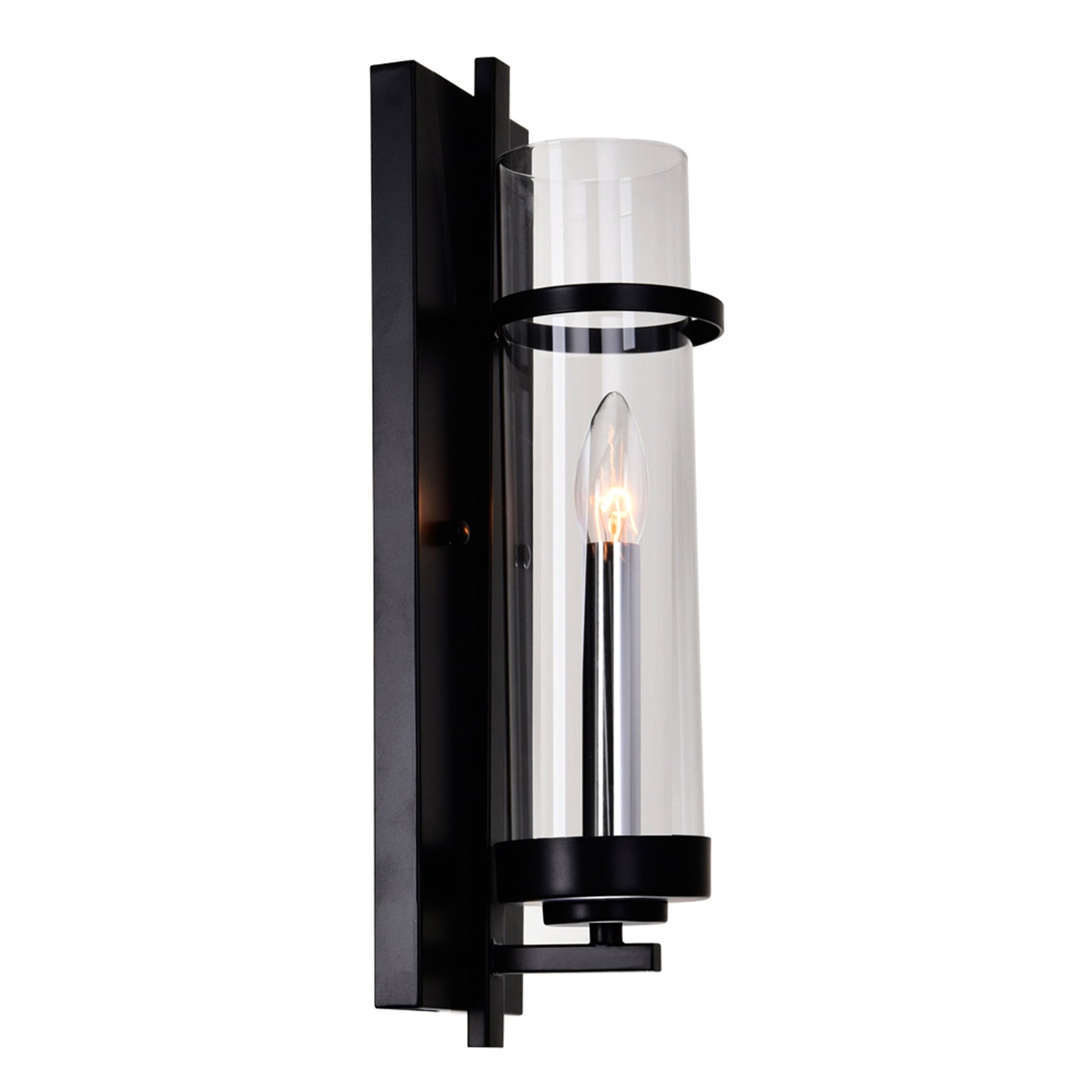 black wall sconce