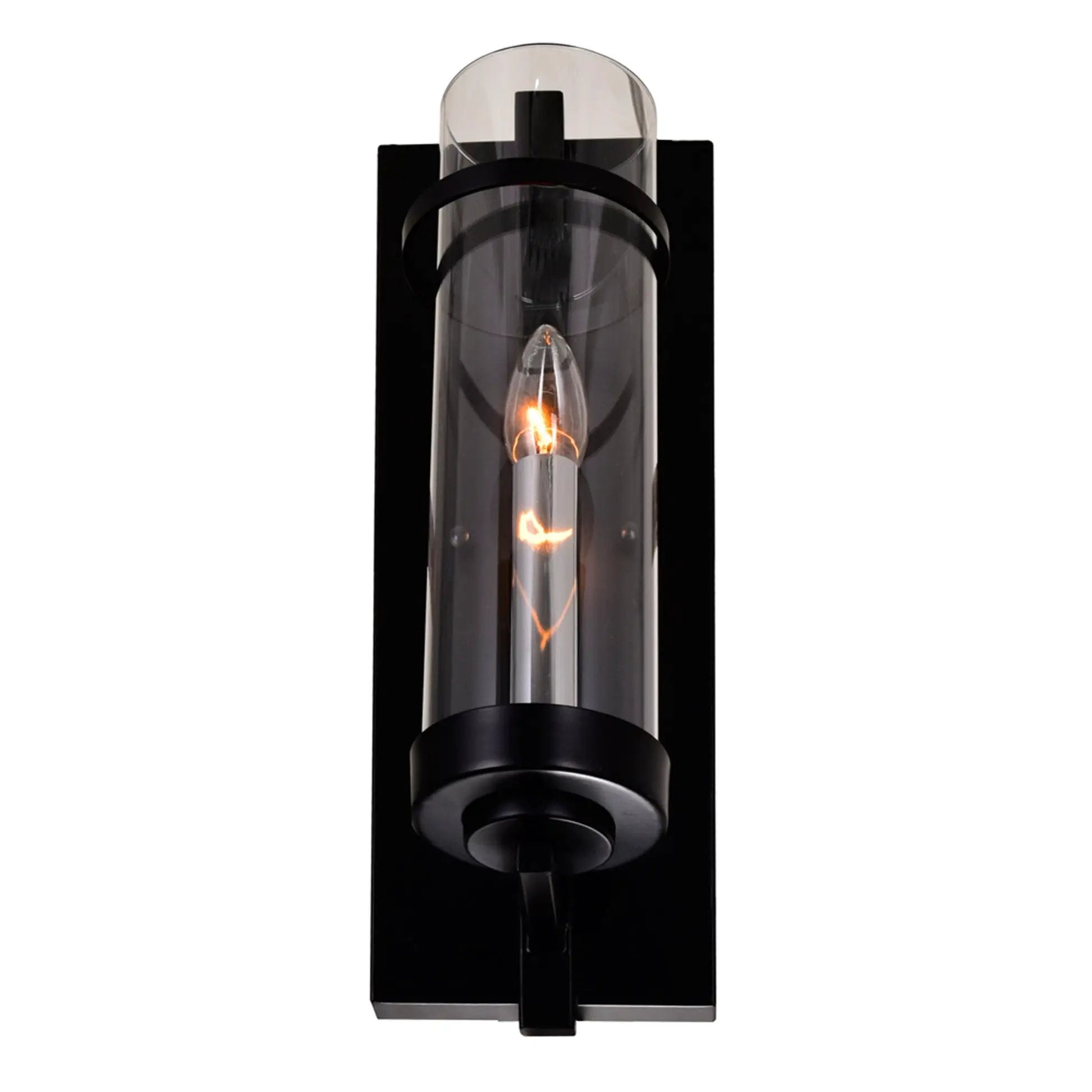 black wall sconce