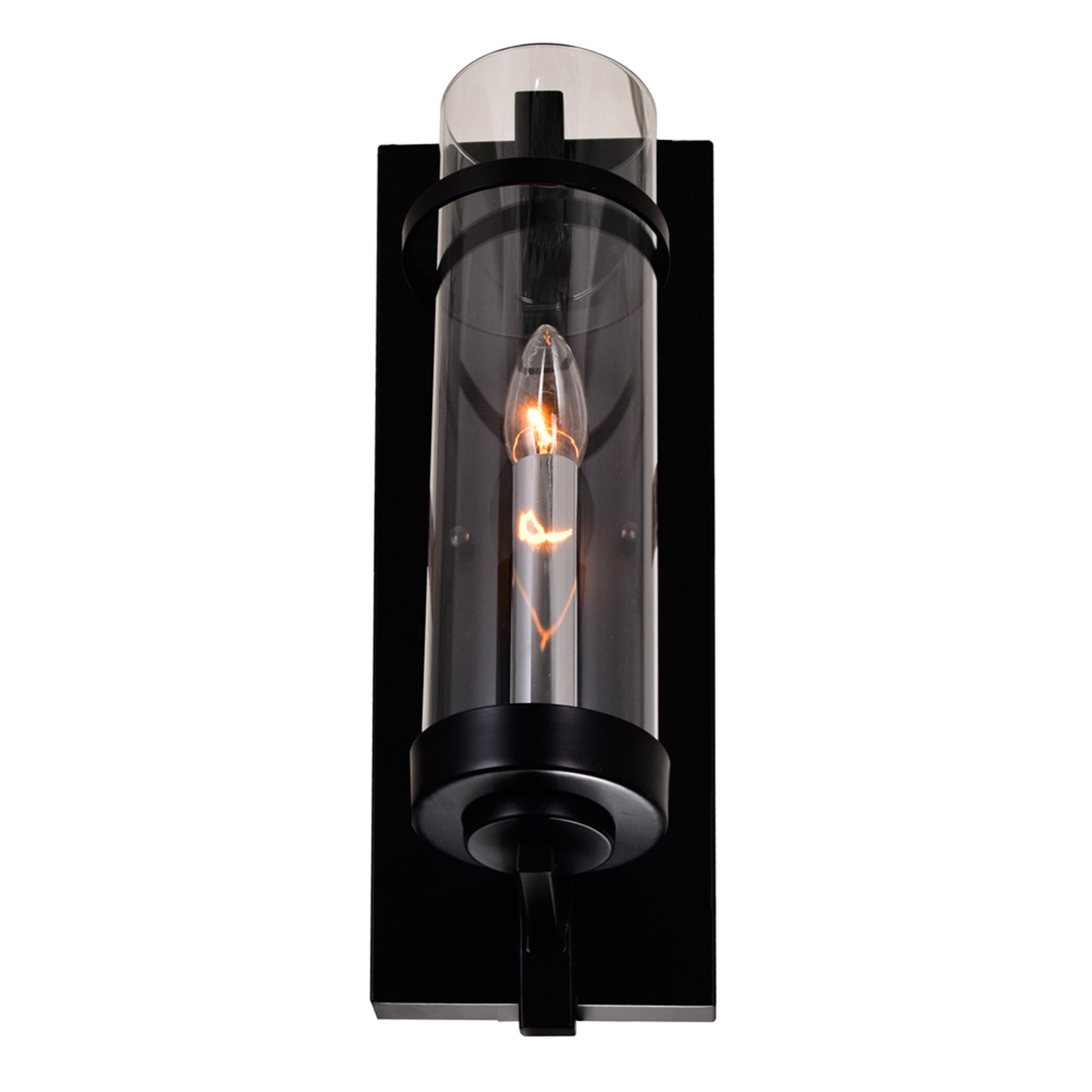 black wall sconce