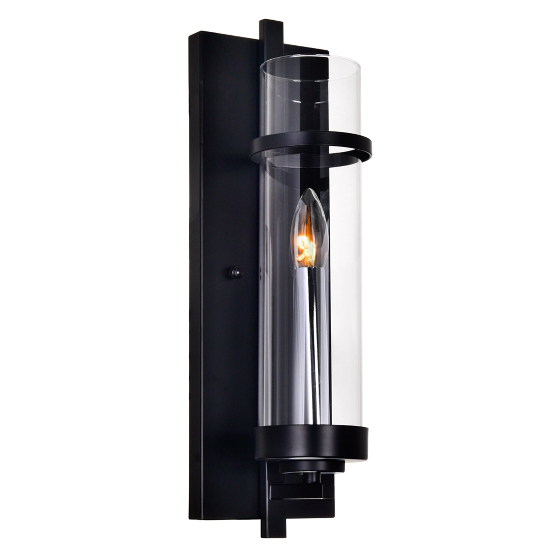 black wall sconce