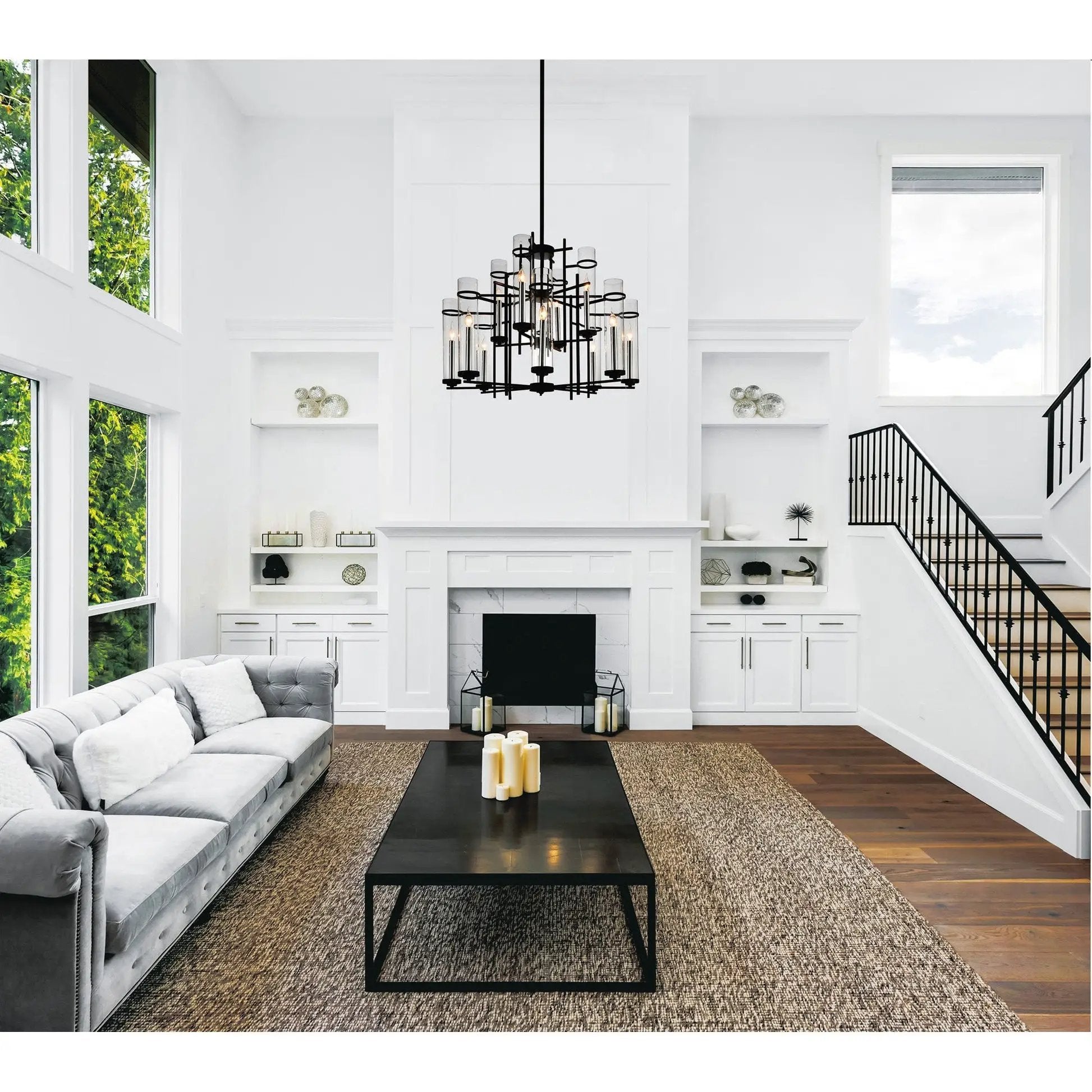 black chandelier