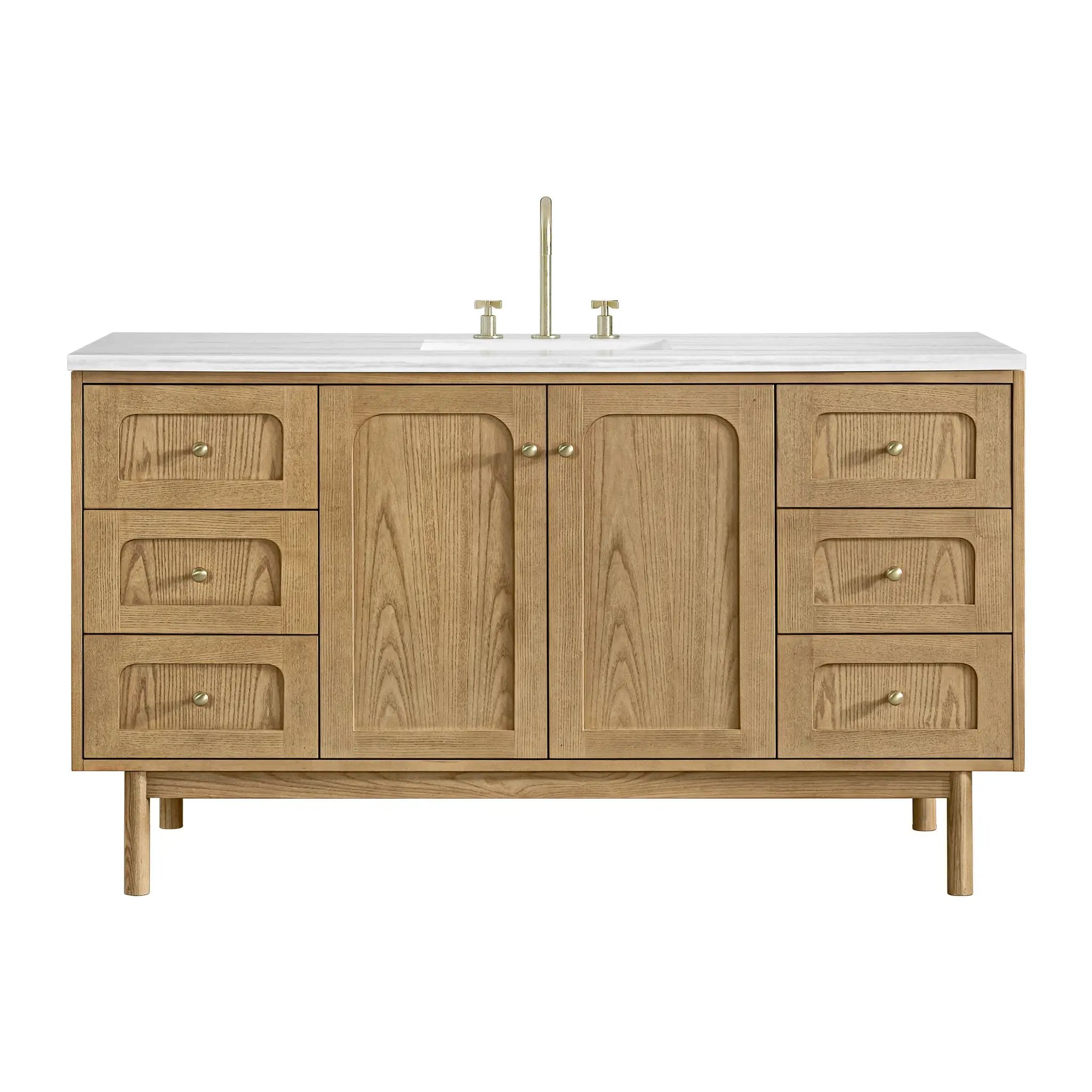 James Martin Laurent 60" Single Vanity Set - Light Natural Oak by James Martin Vanities